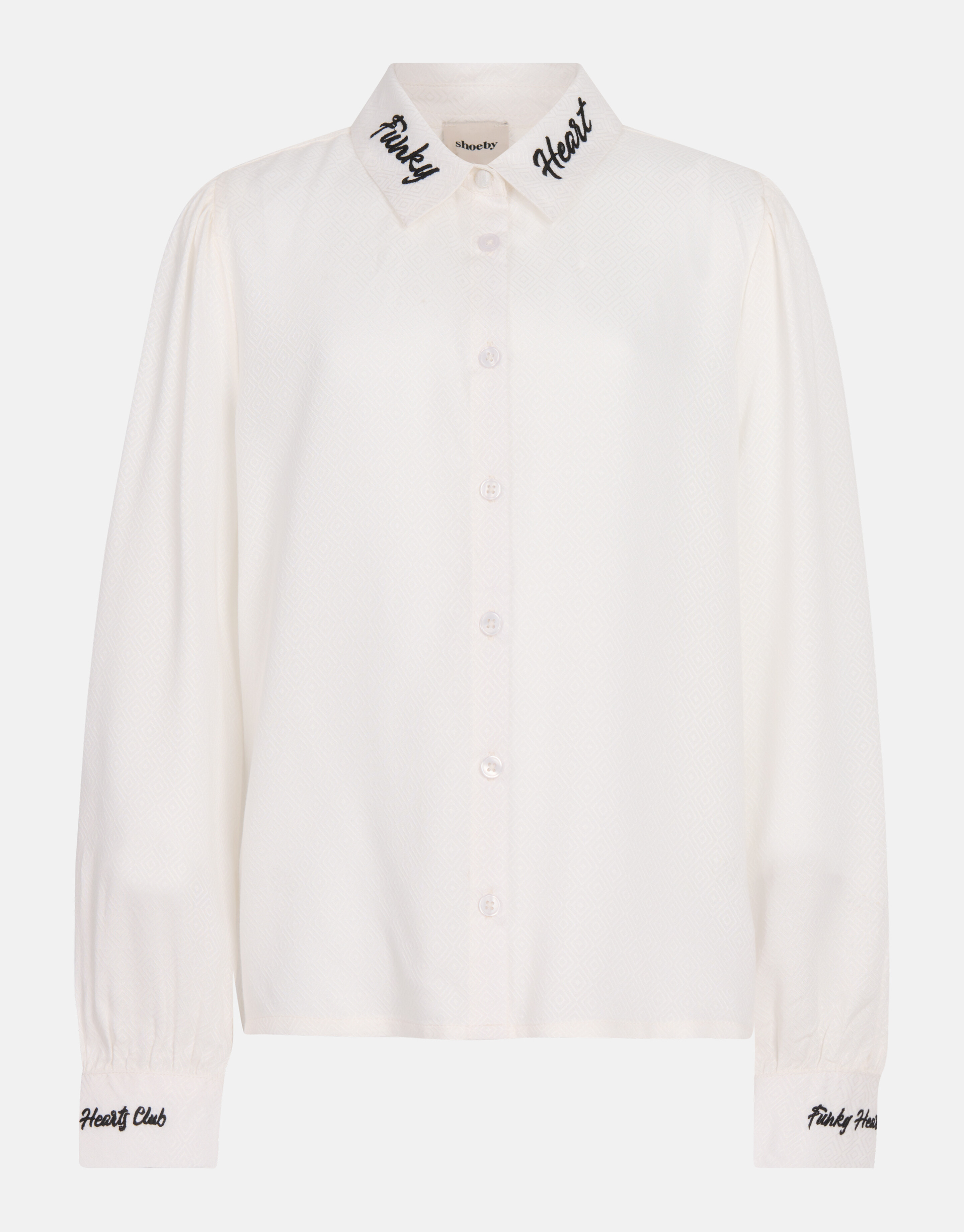 Bluse mit Textstickerei Weiß SHOEBY GIRLS