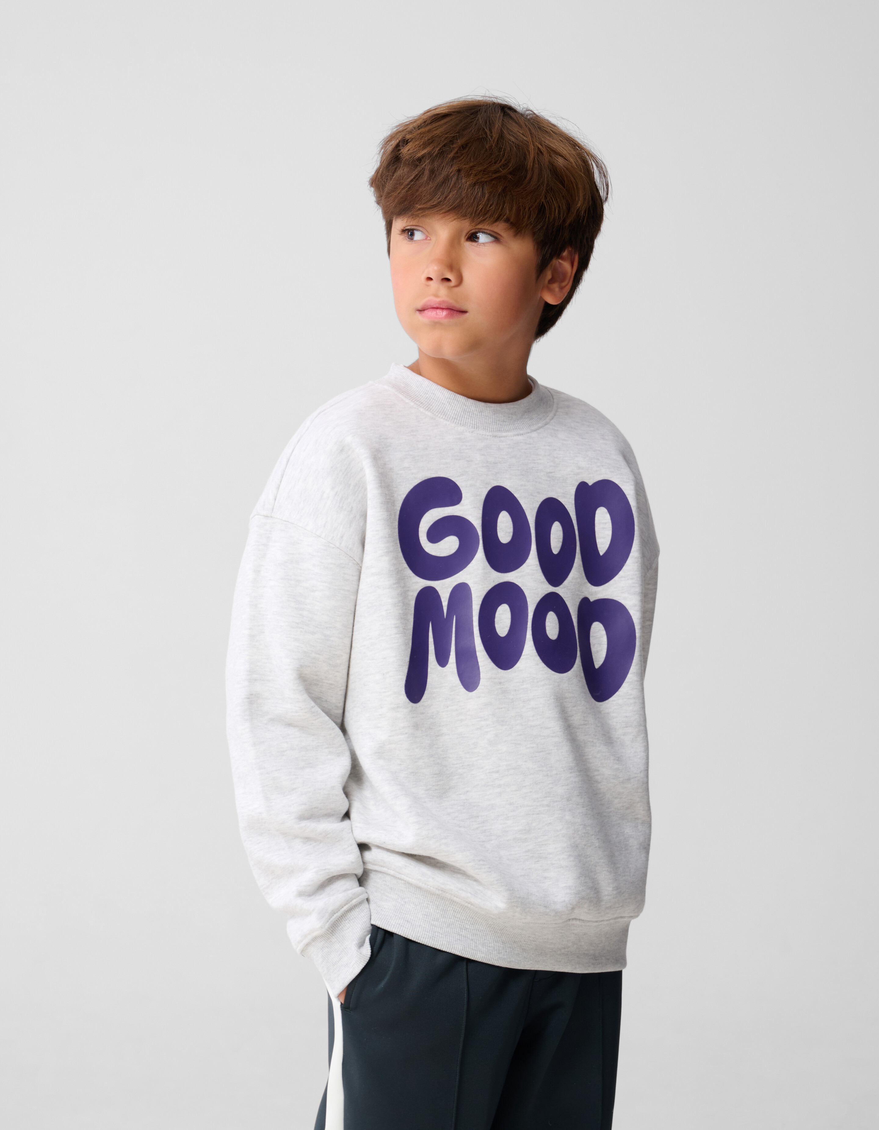 Good Mood Artwork Pullover Hellgrau SHOEBY BOYS