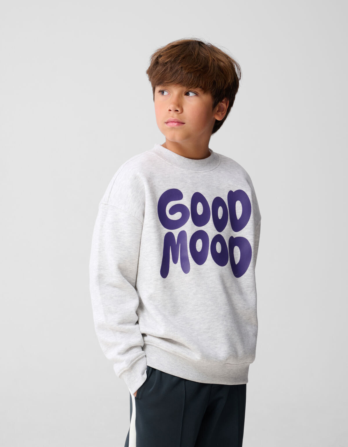 Good Mood Artwork Pullover Hellgrau SHOEBY BOYS