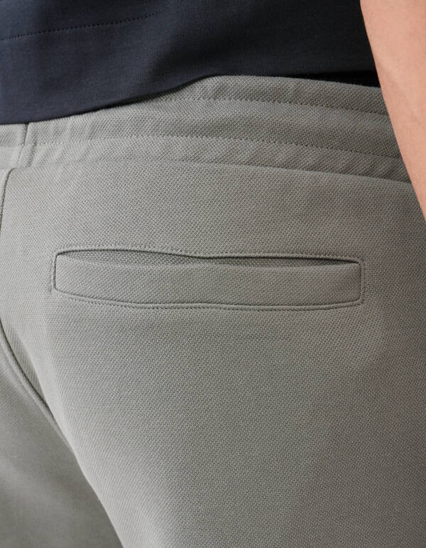 Pique Logo Shorts Dunkelgr&uuml;n SHOEBY MEN