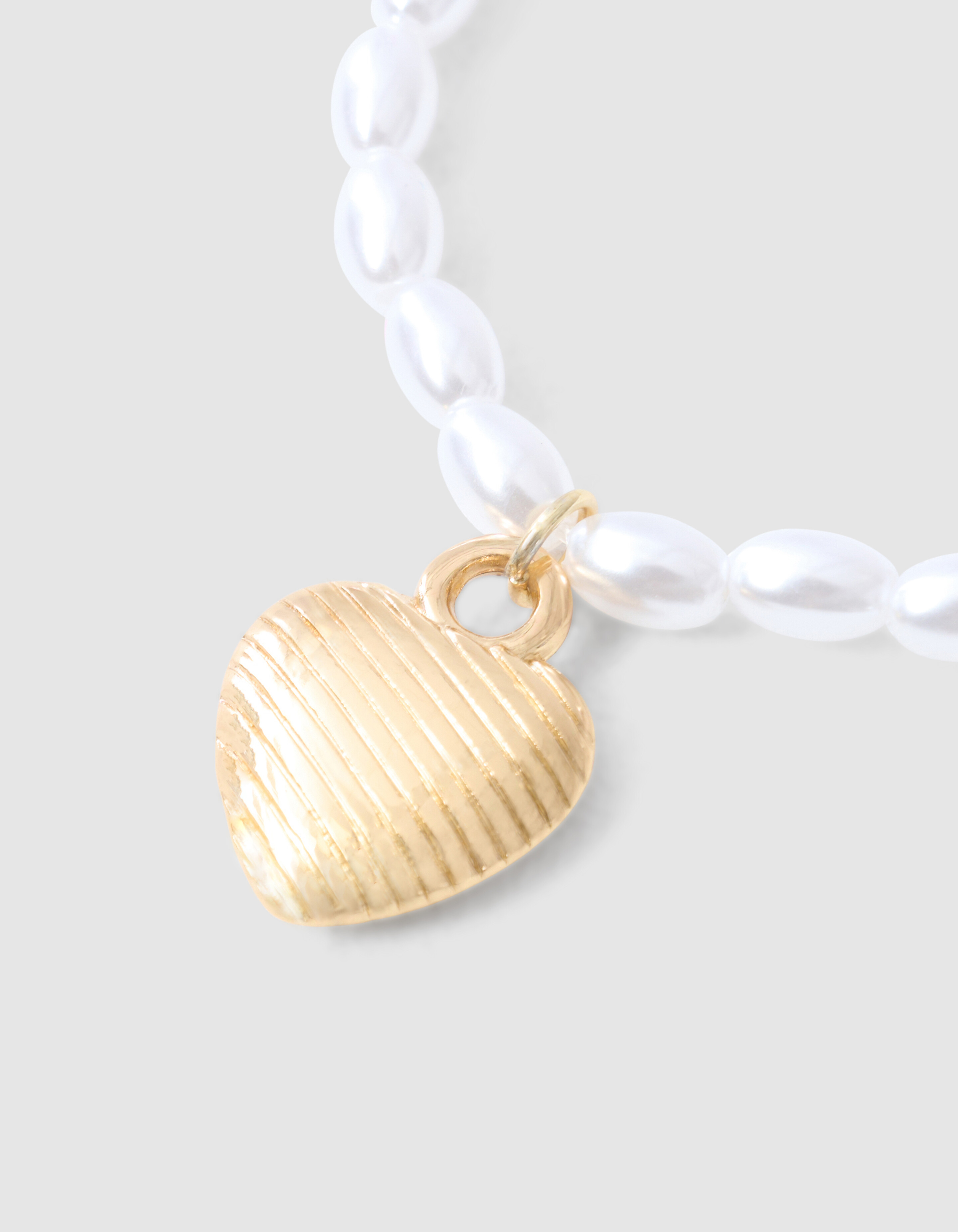 Perlen-Herz-Armband Gold SHOEBY ACCESSOIRES