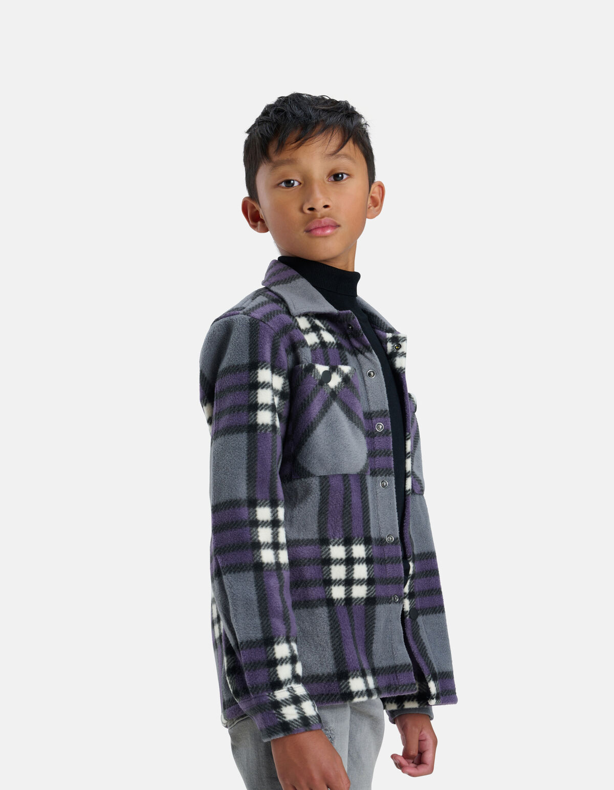 Kariertes Overshirt Dunkelgrau SHOEBY BOYS