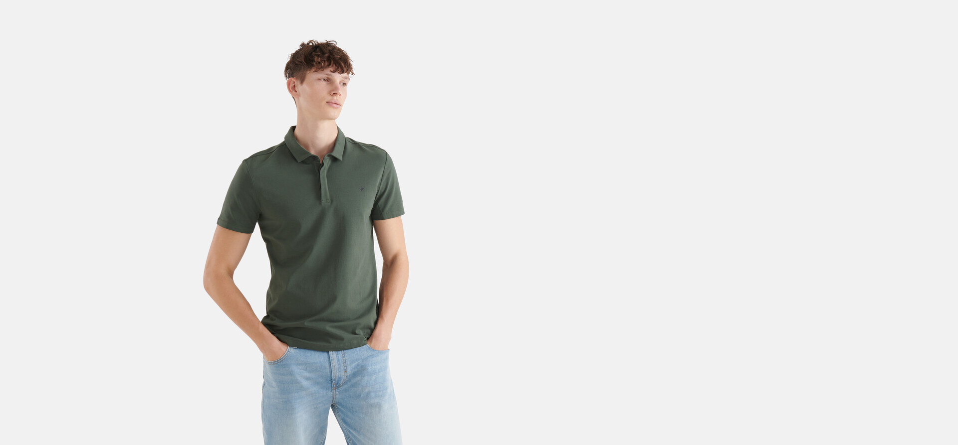 Jersey Poloshirt Dunkelgrün SHOEBY MEN