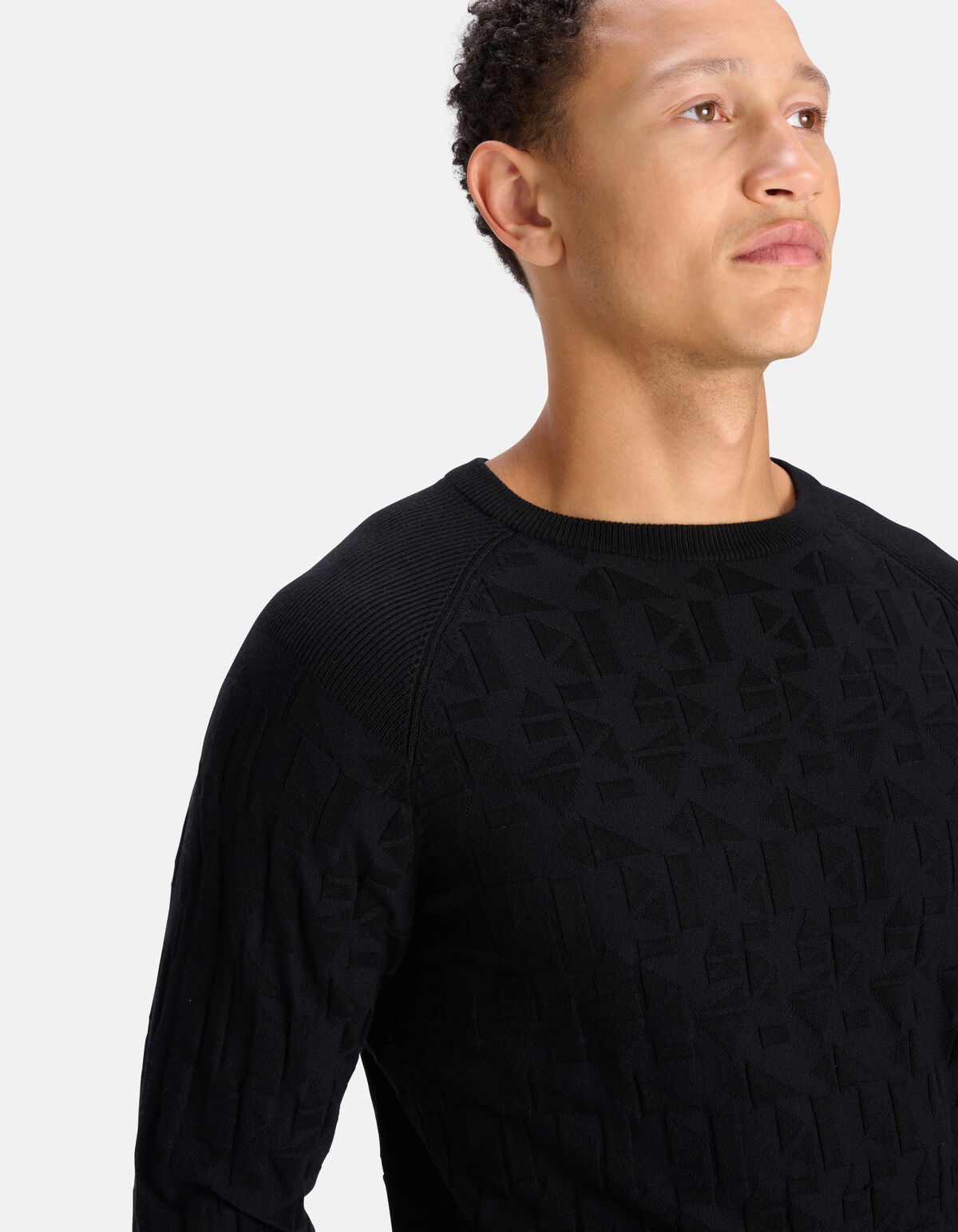 Strukturierter Pullover Schwarz SHOEBY MEN