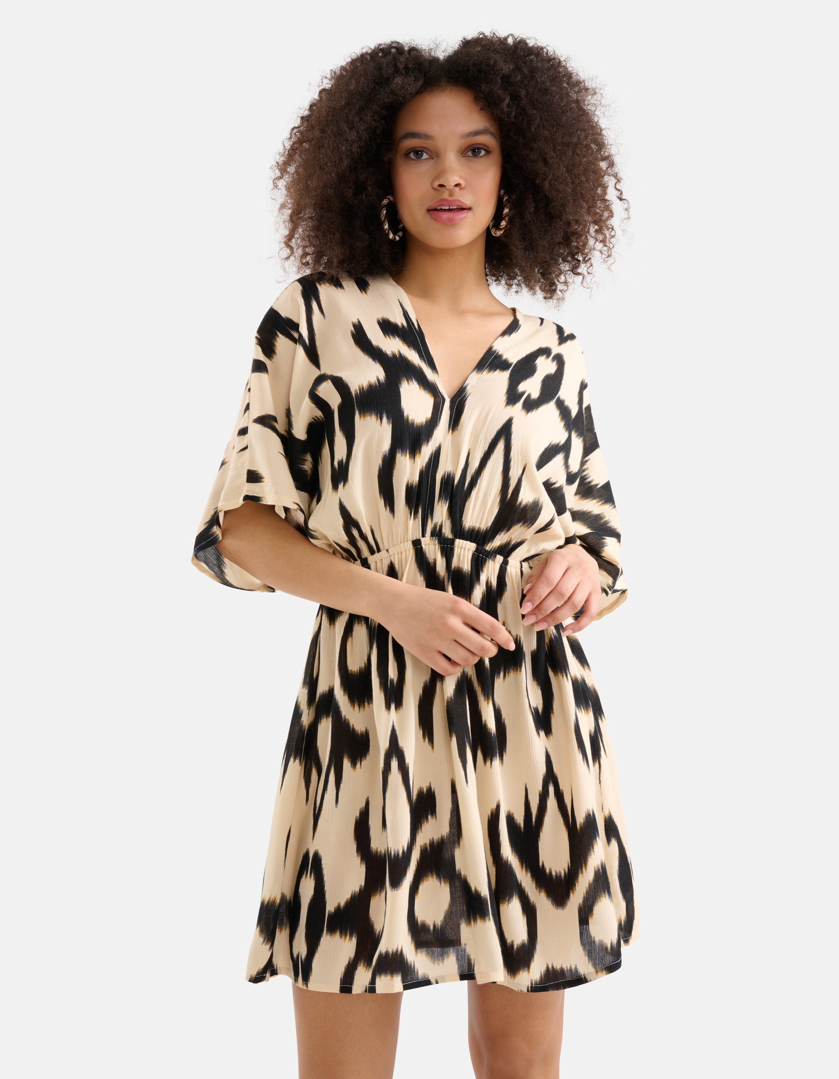 Crinkle Dress Schwarz/Altweiß SHOEBY WOMEN