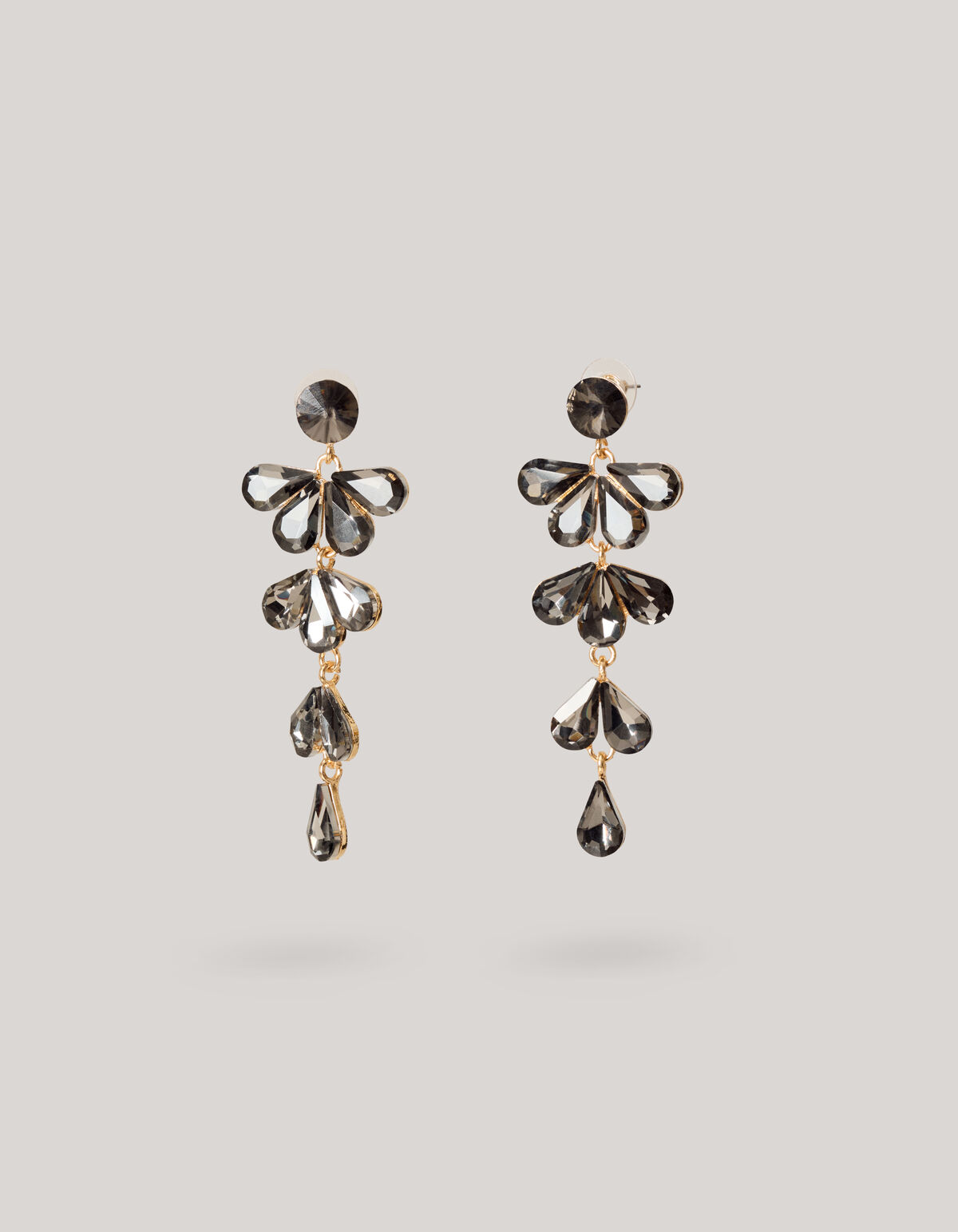Blatt Ohrringe Dunkelgrau SHOEBY ACCESSOIRES