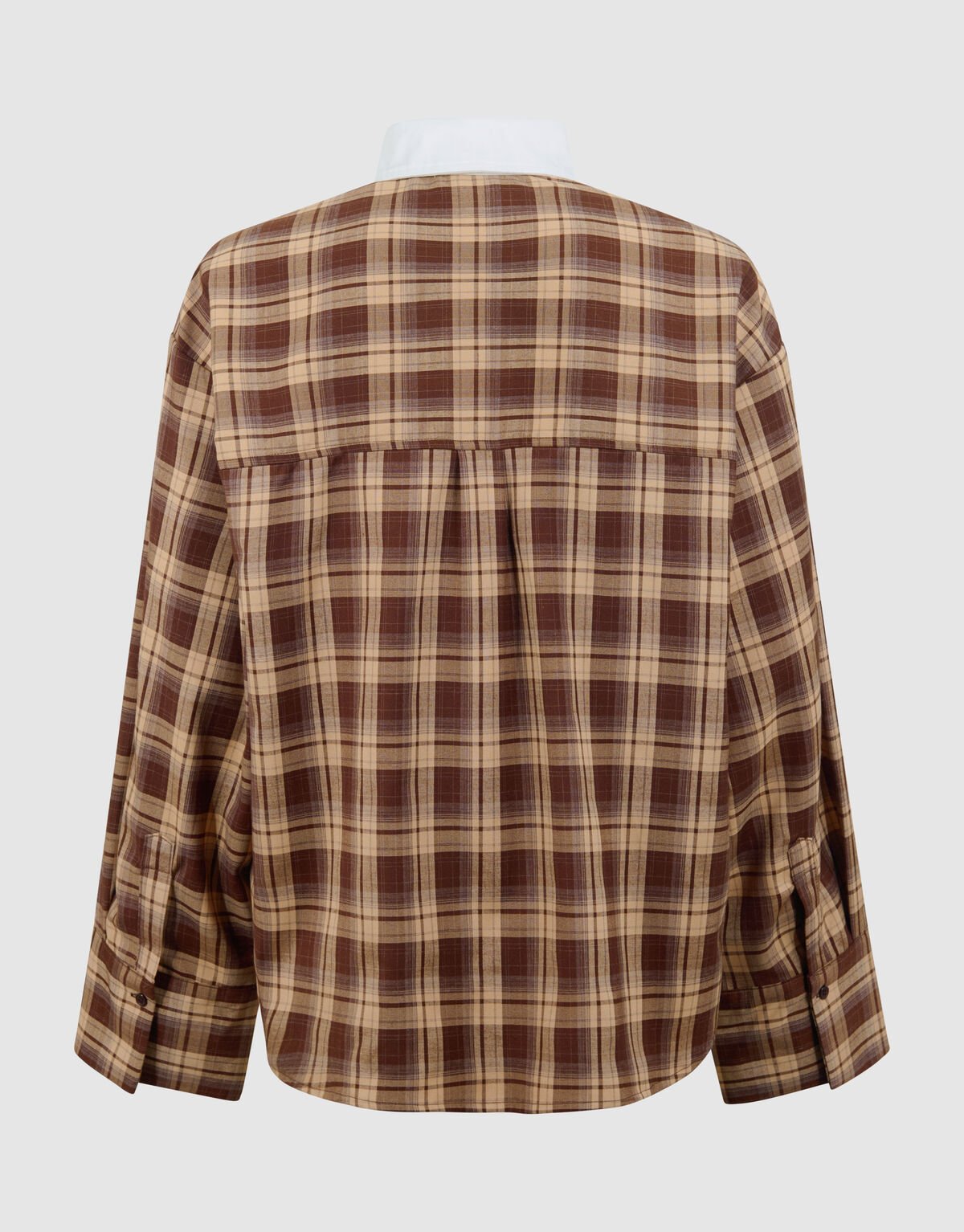 Bluse mit &uuml;bergro&szlig;en Karos, braun SHOEBY WOMEN