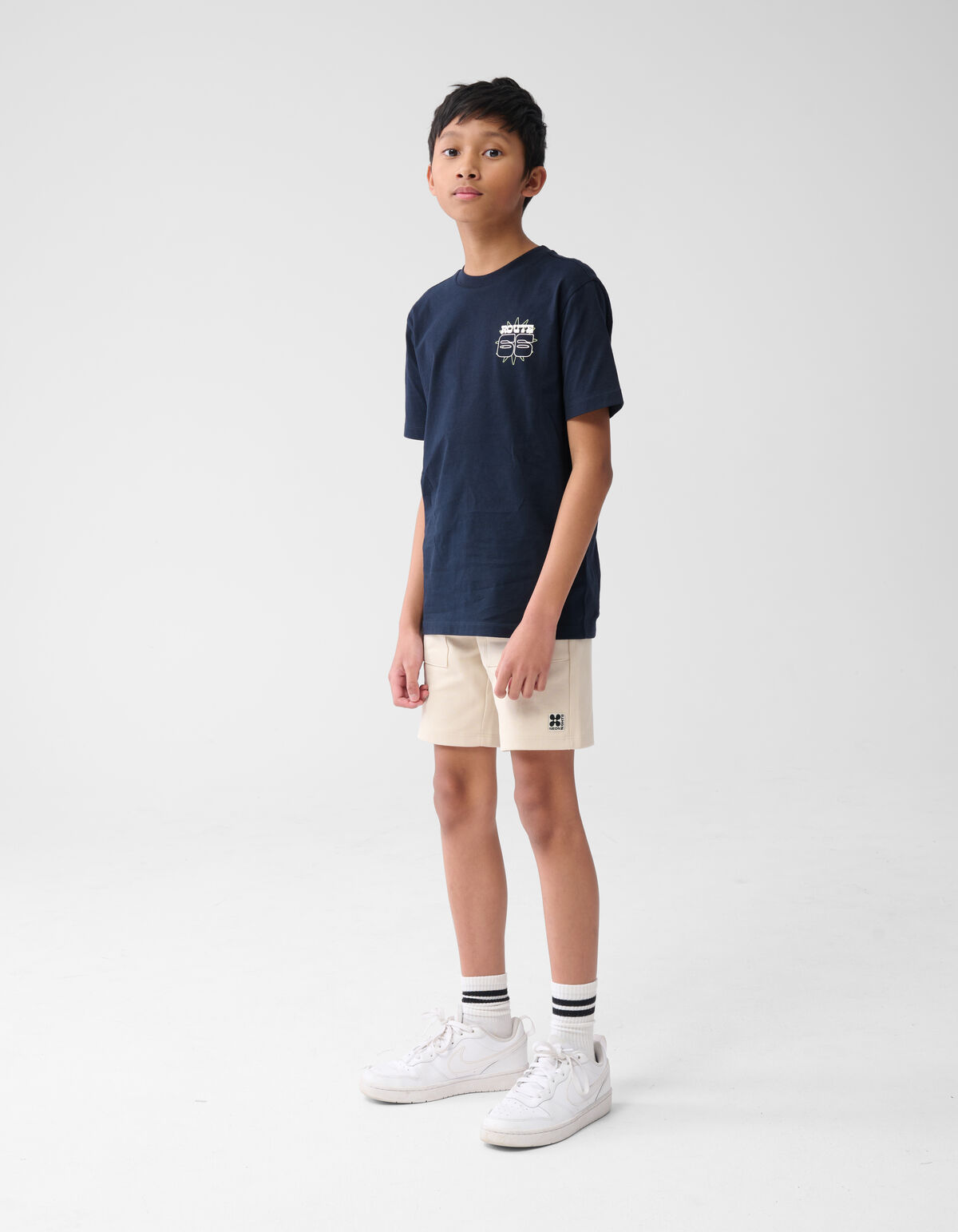 Text-T-Shirt Dunkelblau SHOEBY BOYS