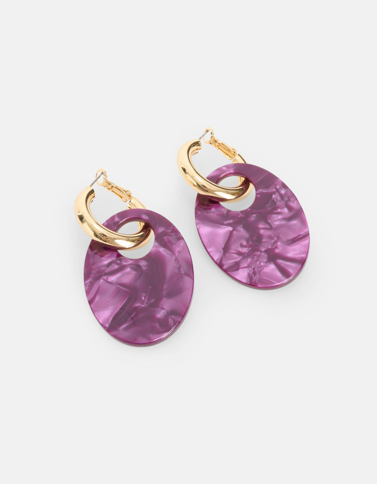 Ovale Ohrringe Lila SHOEBY ACCESSOIRES