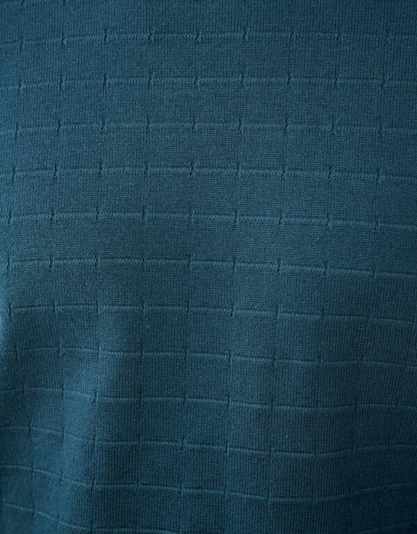 Strukturierter Strickpullover Dunkelgrün SHOEBY MEN