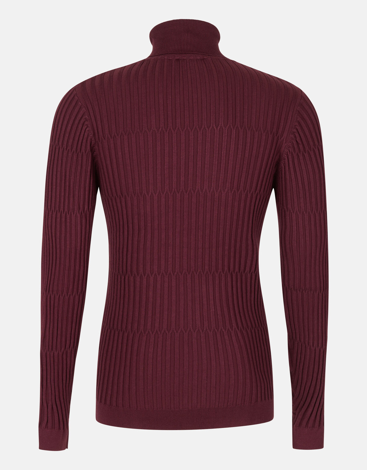 Gestreifter Rollkragenpullover Dunkelrot SHOEBY MEN