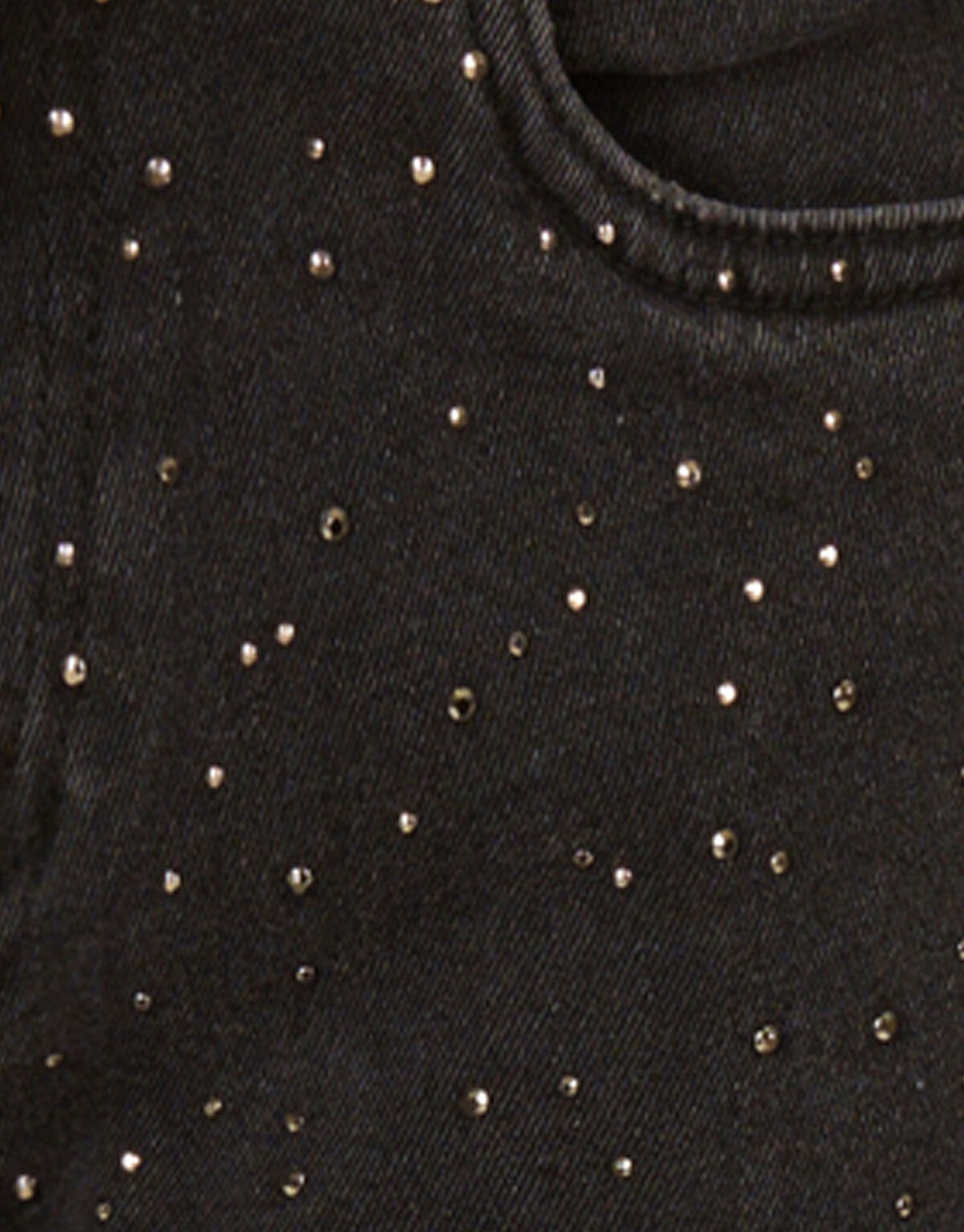 Strass Straight Denim Jeans Schwarz SHOEBY GIRLS