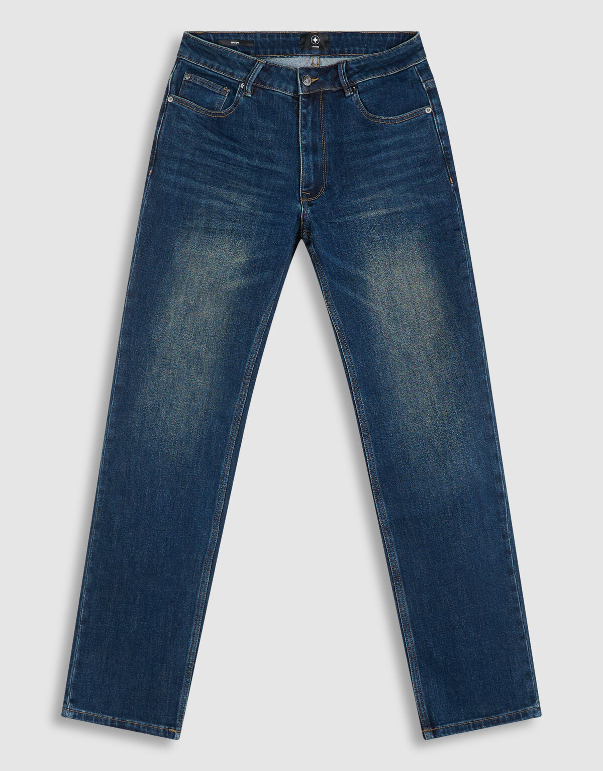 Slim Straight Fit Jeans Dunkelblau L32 SHOEBY MEN