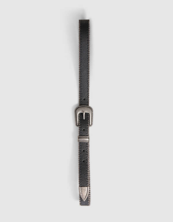 Ball Chain G&uuml;rtel Schwarz/Silber SHOEBY ACCESSOIRES