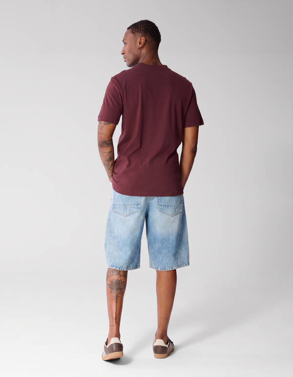 Sparkle Artwork T-Shirt Dunkelrot SHOEBY MEN
