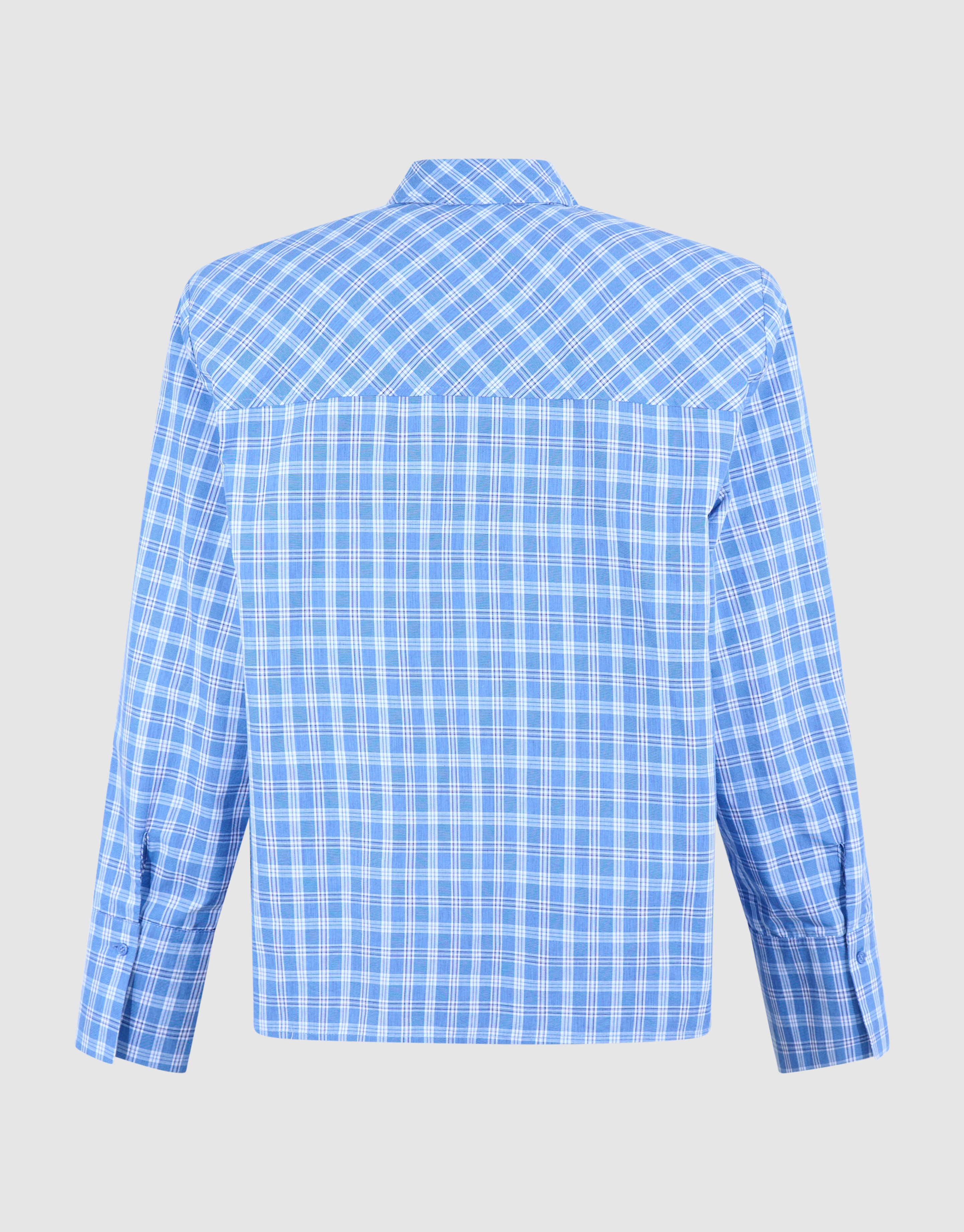 Karierte Bow-Bluse Blau SHOEBY WOMEN