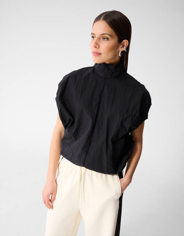 Oversized Balloon Fit Bluse Schwarz SHOEBY WOMEN