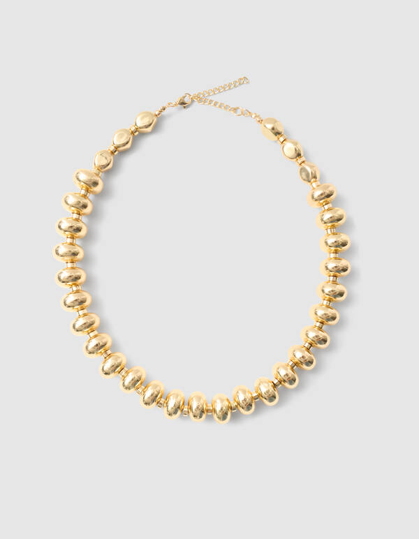 Runde ovale Halskette Gold SHOEBY ACCESSOIRES
