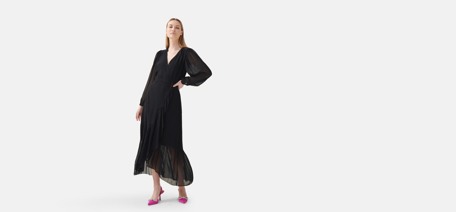Wickelkleid Schwarz von Fred SHOEBY WOMEN