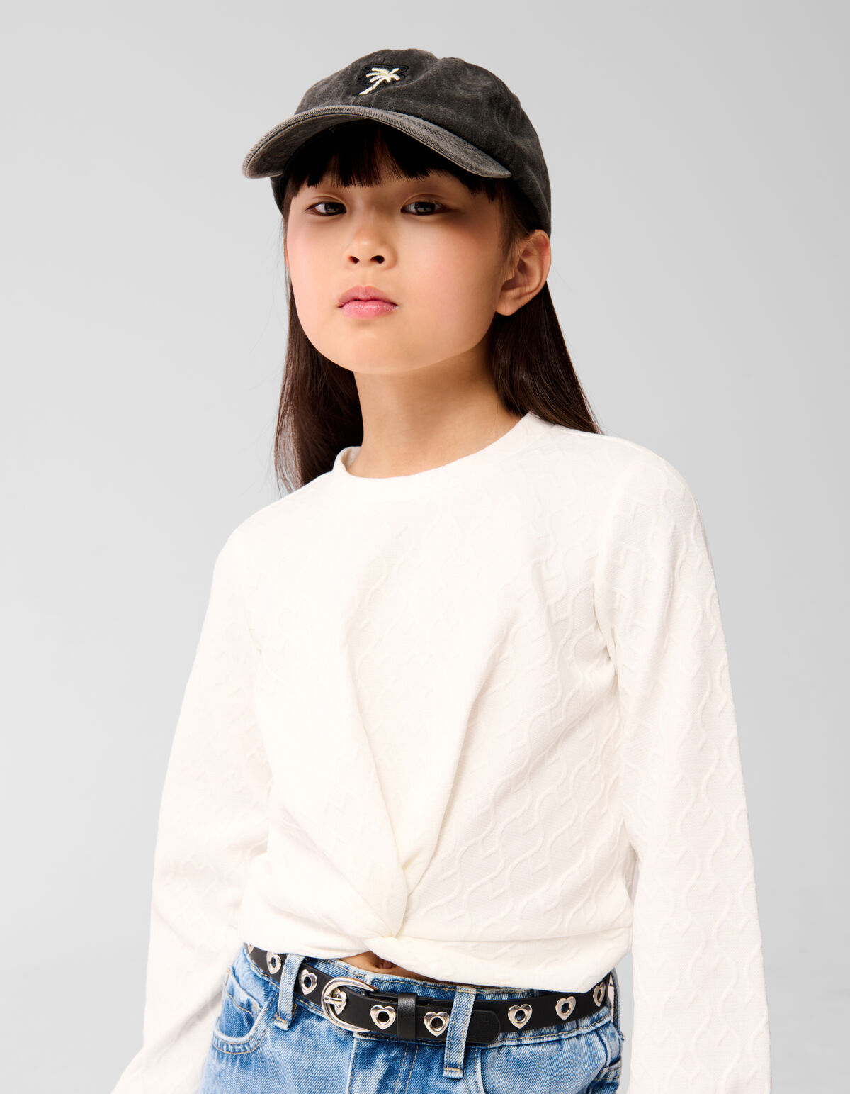 Herz-Wickeltop Off White SHOEBY GIRLS