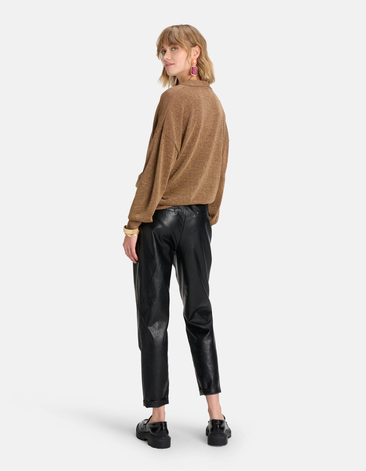Glitzerbluse Braun SHOEBY WOMEN