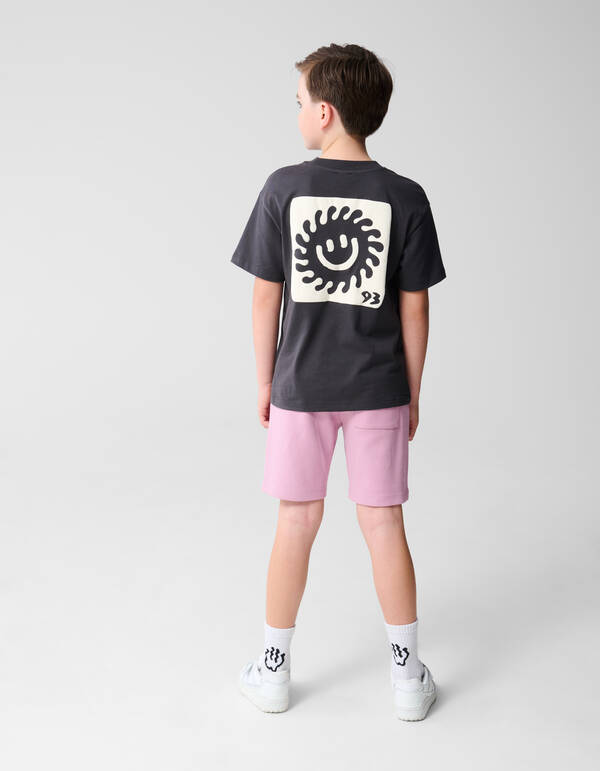 Smiley Sun Artwork T-shirt Dunkelgrau SHOEBY BOYS