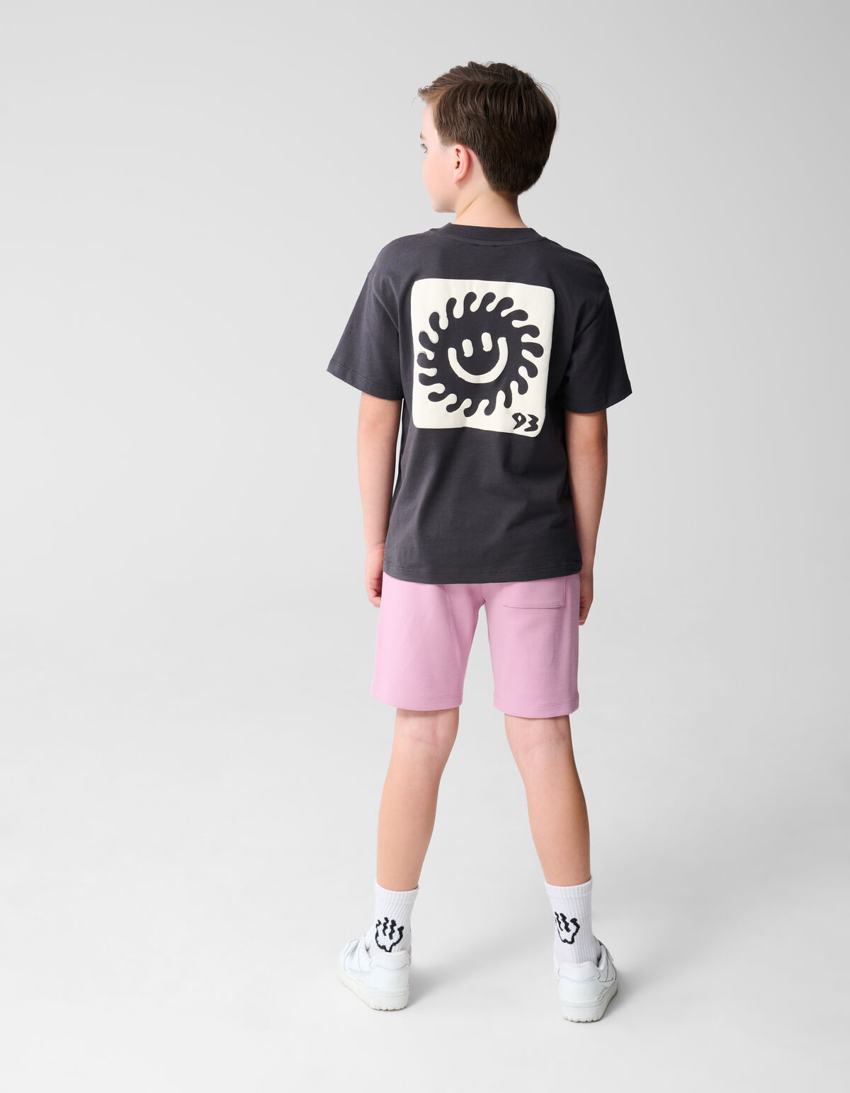 Smiley Sun Artwork T-shirt Dunkelgrau SHOEBY BOYS
