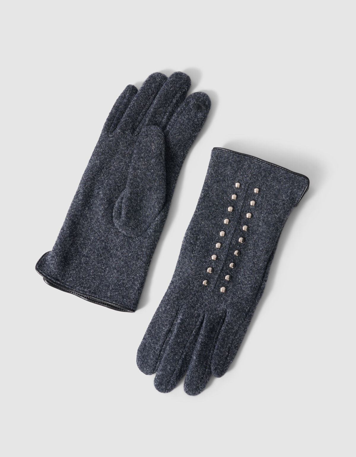Studded Handschuhe Dunkelgrau SHOEBY ACCESSOIRES