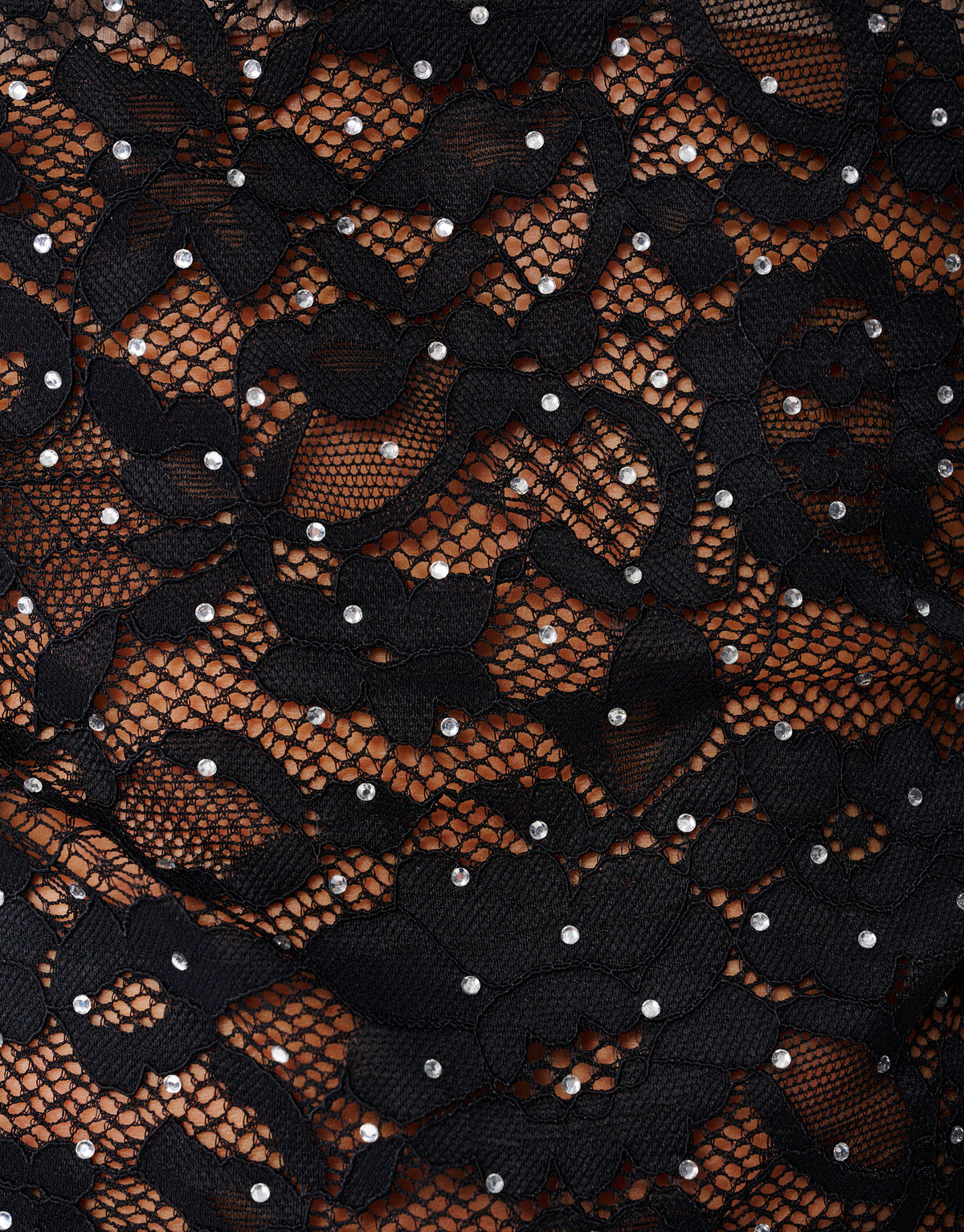 Strass-Spitzentop Schwarz SHOEBY WOMEN