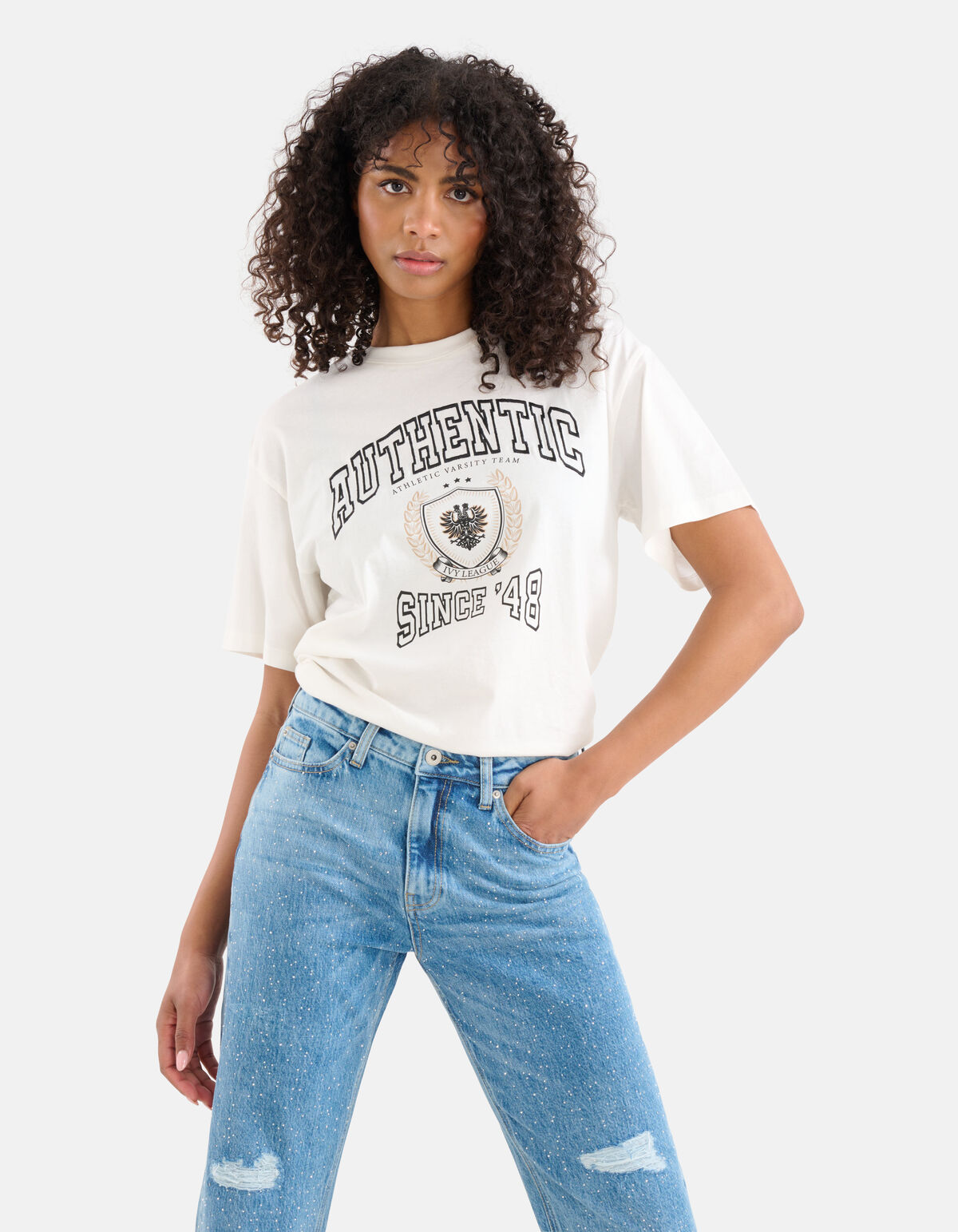 Artwork T-shirt Wei&szlig; SHOEBY WOMEN