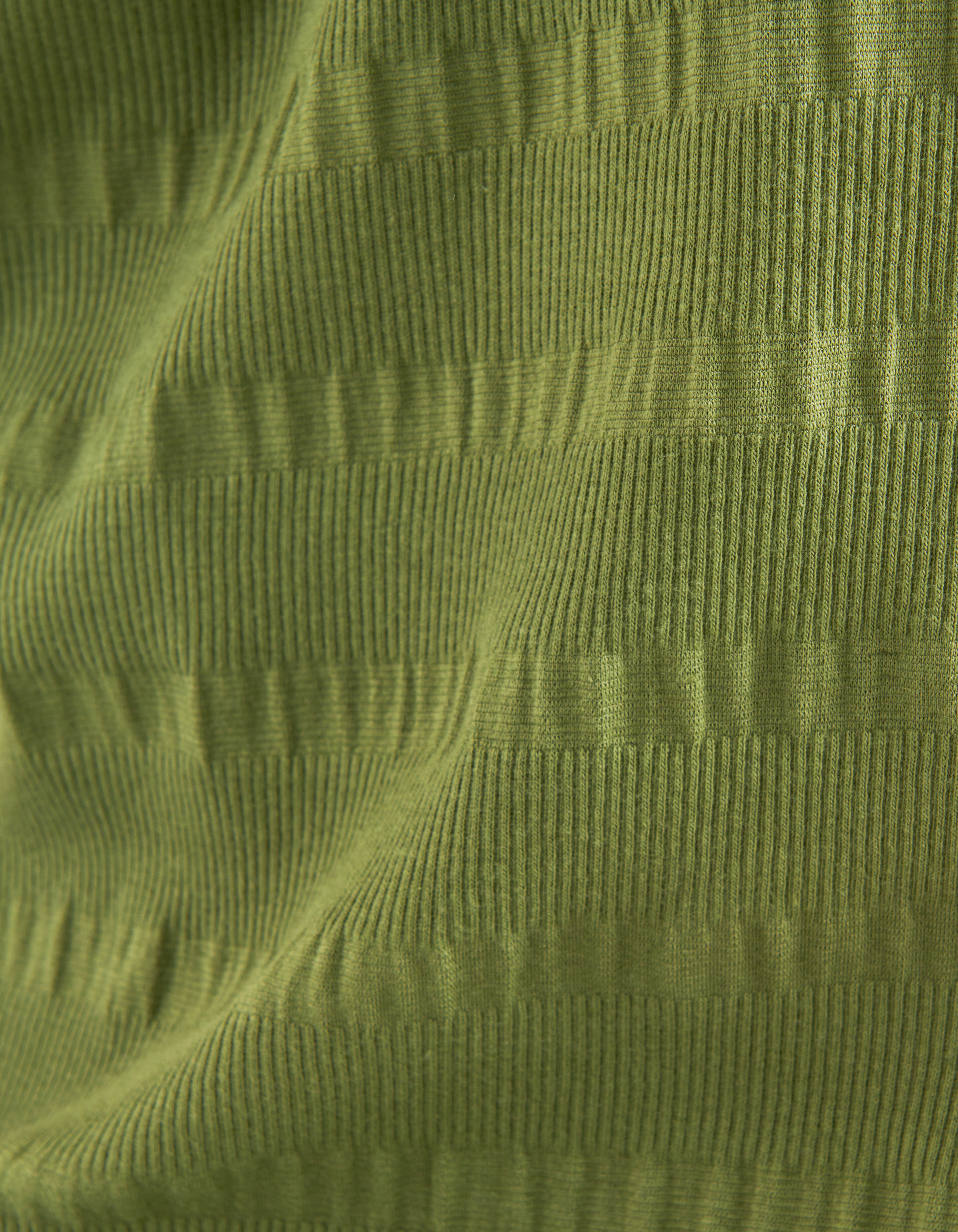 Crinkle-T-Shirt Dunkelgrün SHOEBY MEN