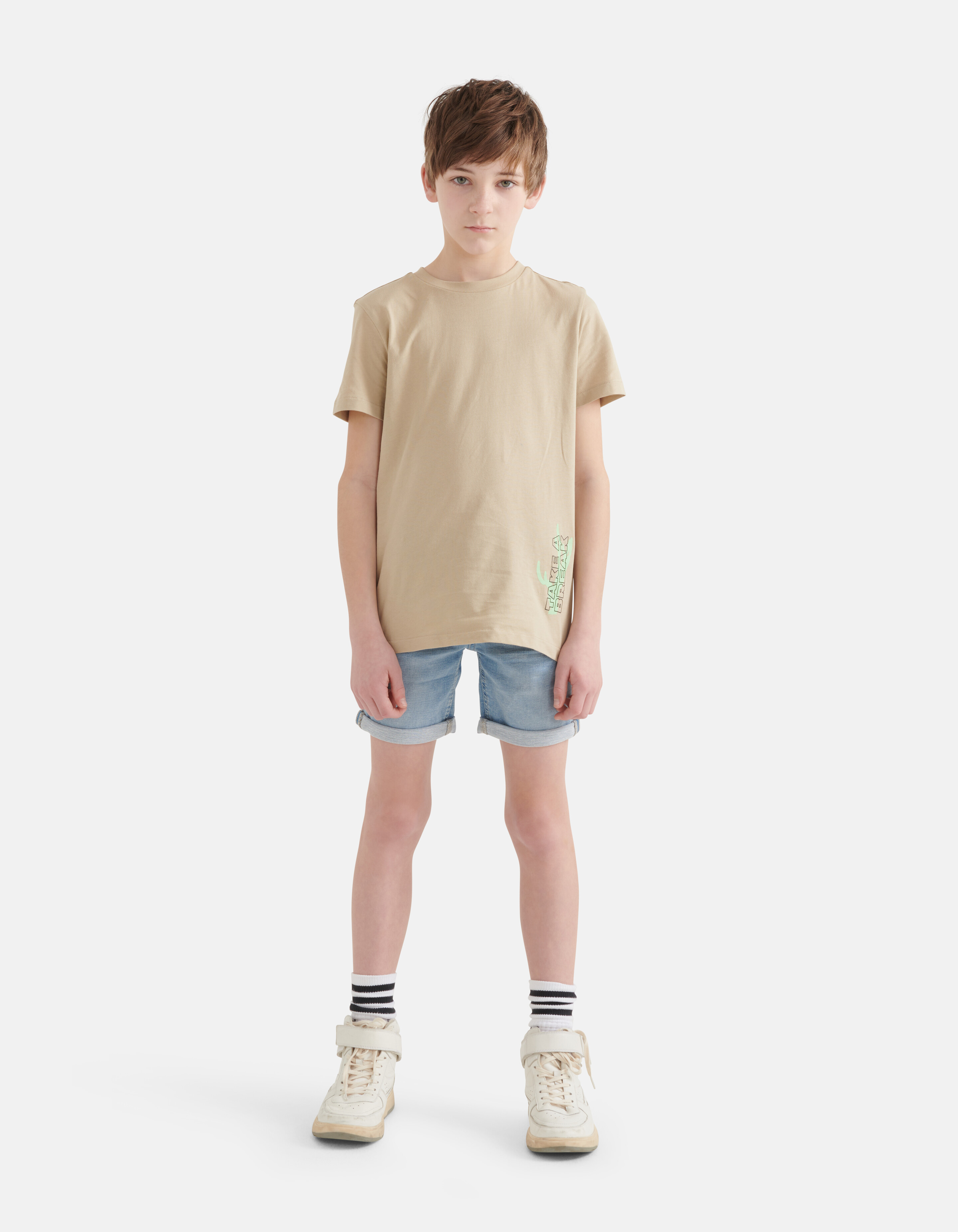 Kunstwerk T-shirt Beige SHOEBY BOYS