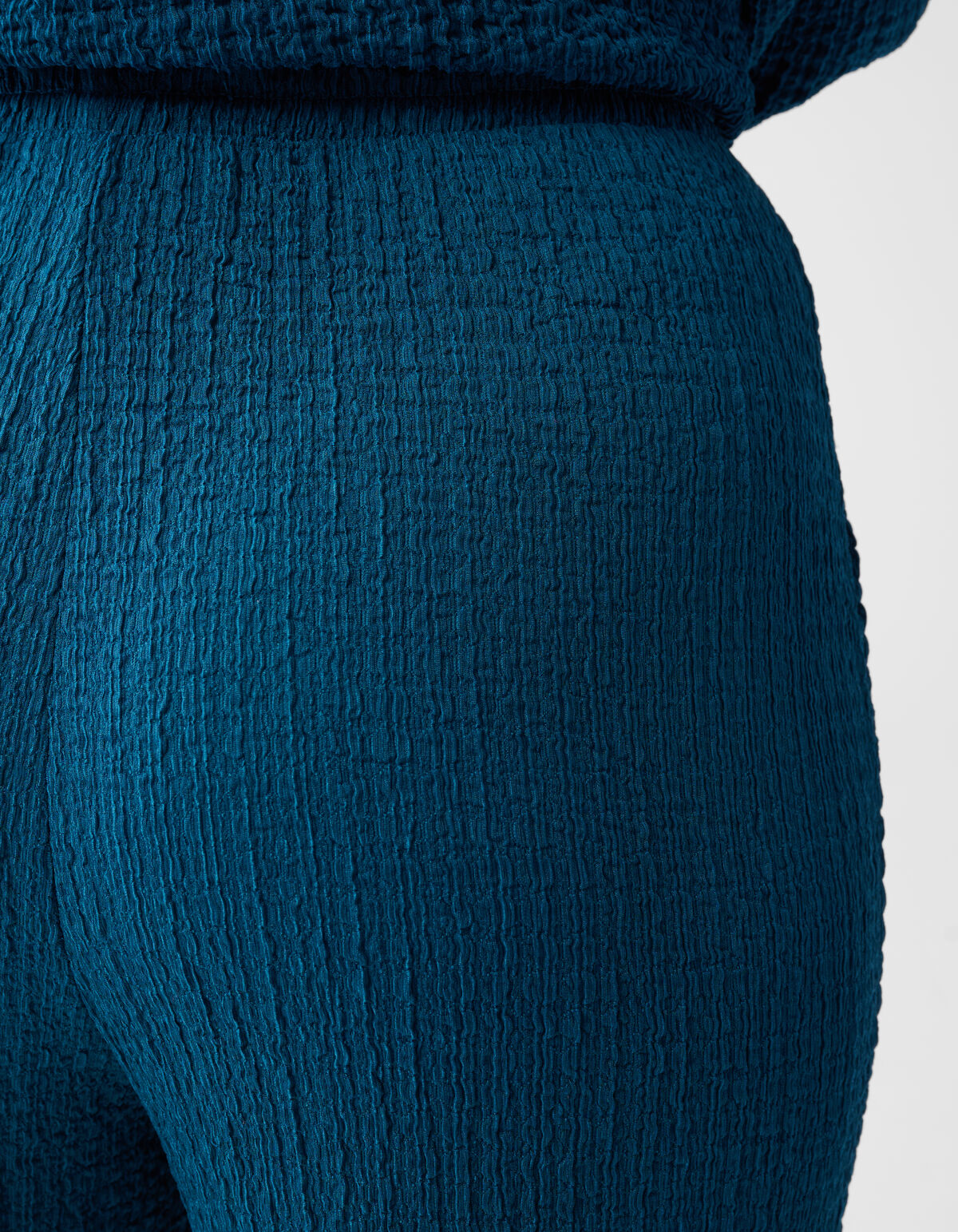 Crinkle-Hose mit weitem Bein Dunkelblau SHOEBY WOMEN