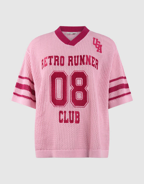Oversized Baseball-T-Shirt Rosa SHOEBY WOMEN