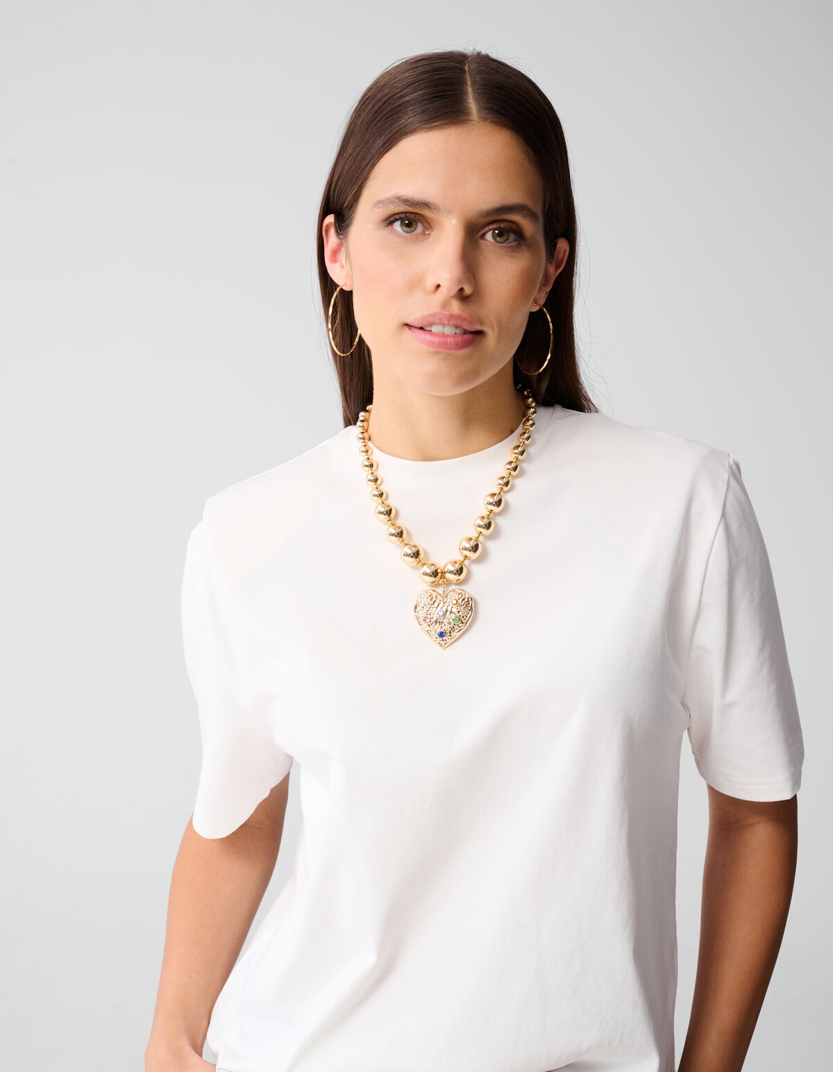 Strass Herz Charme Gold SHOEBY ACCESSOIRES