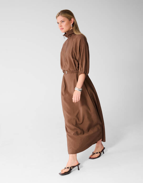 Sportlicher Trainingsanzug Maxi Kleid Braun SHOEBY WOMEN