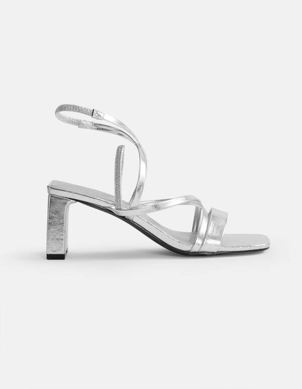 Sandalen mit Absatz Silber SHOEBY SHOES