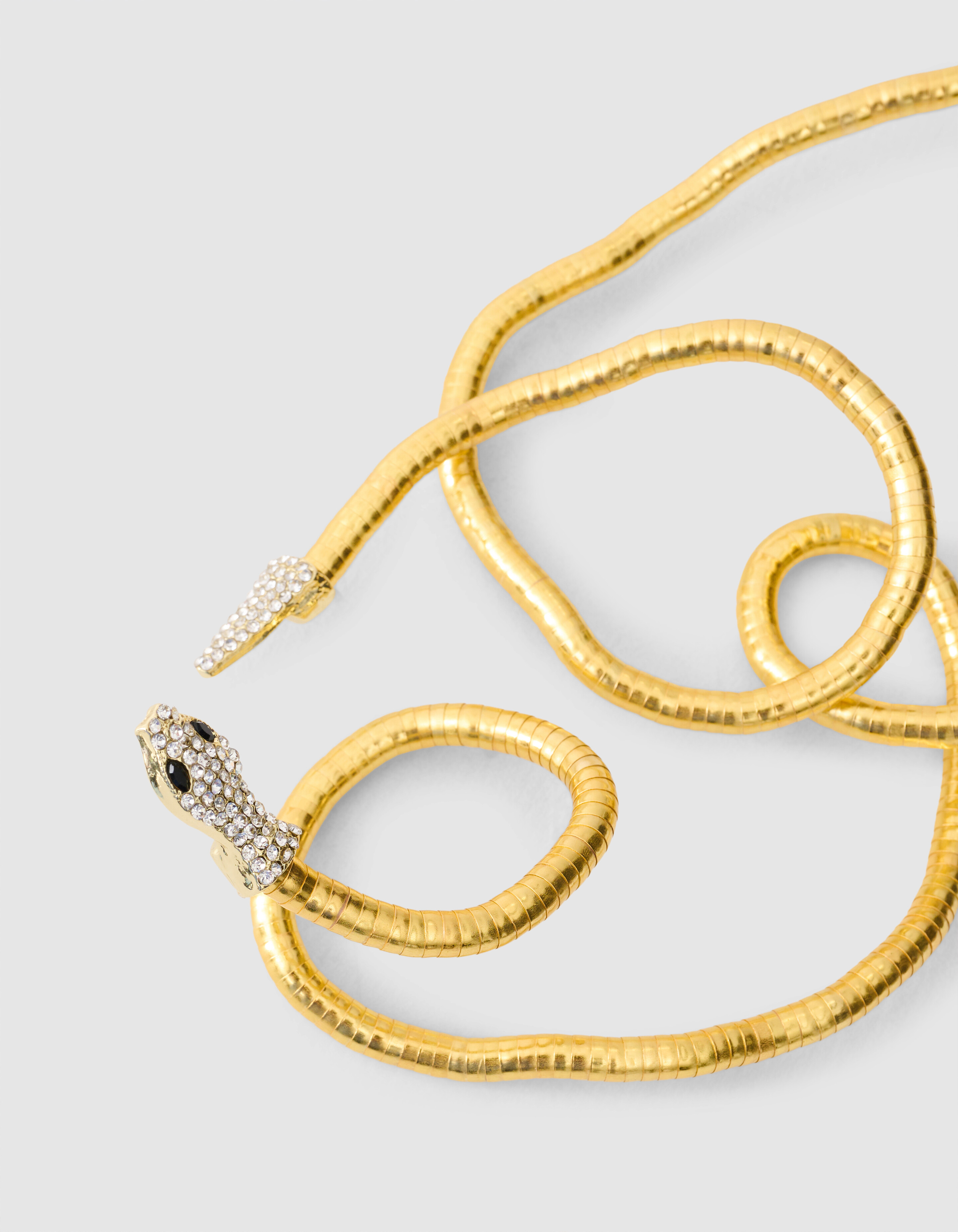 Strass Schlangenhalskette Gold SHOEBY ACCESSOIRES