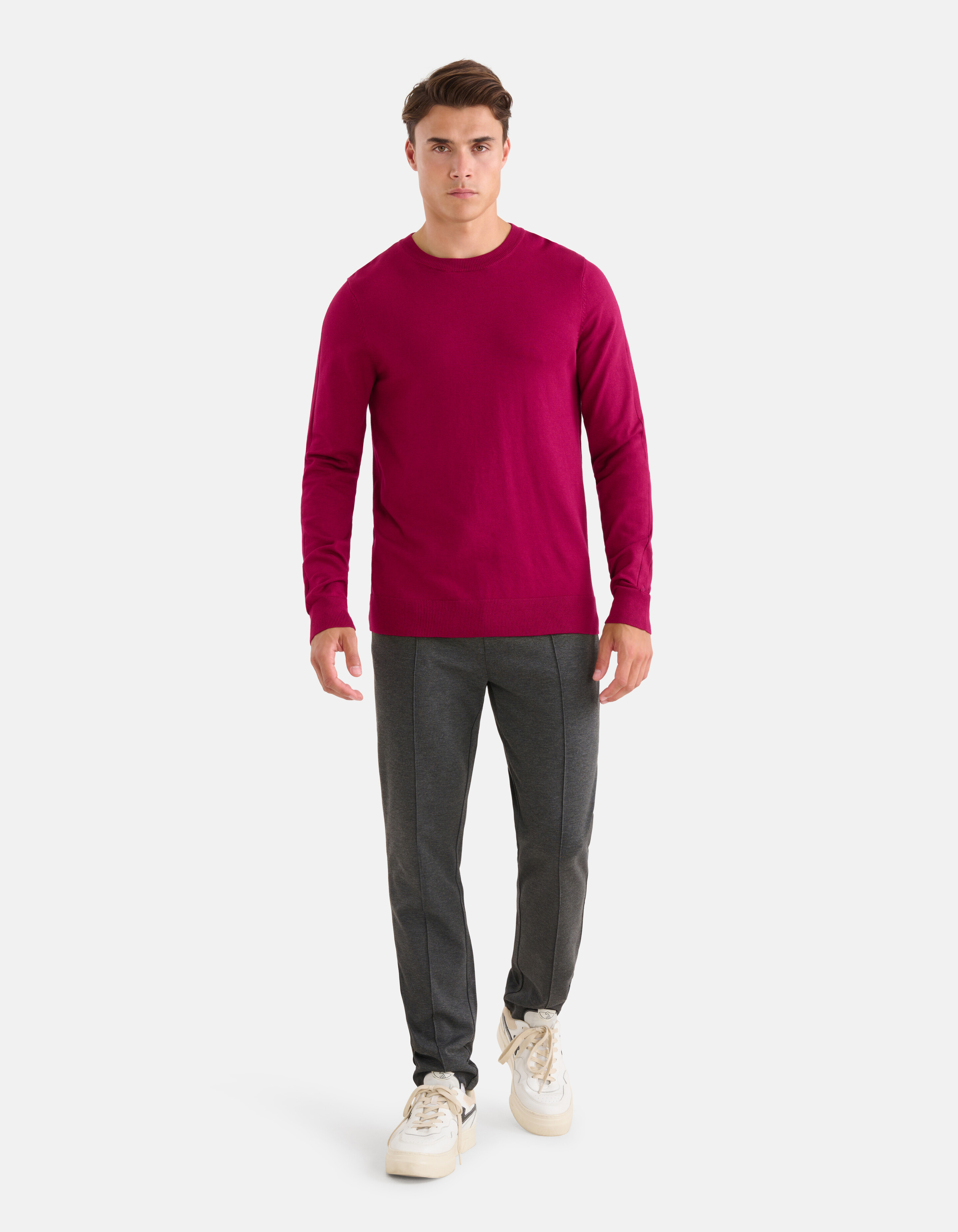 Pullover mit Rundhalsausschnitt Lila SHOEBY MEN