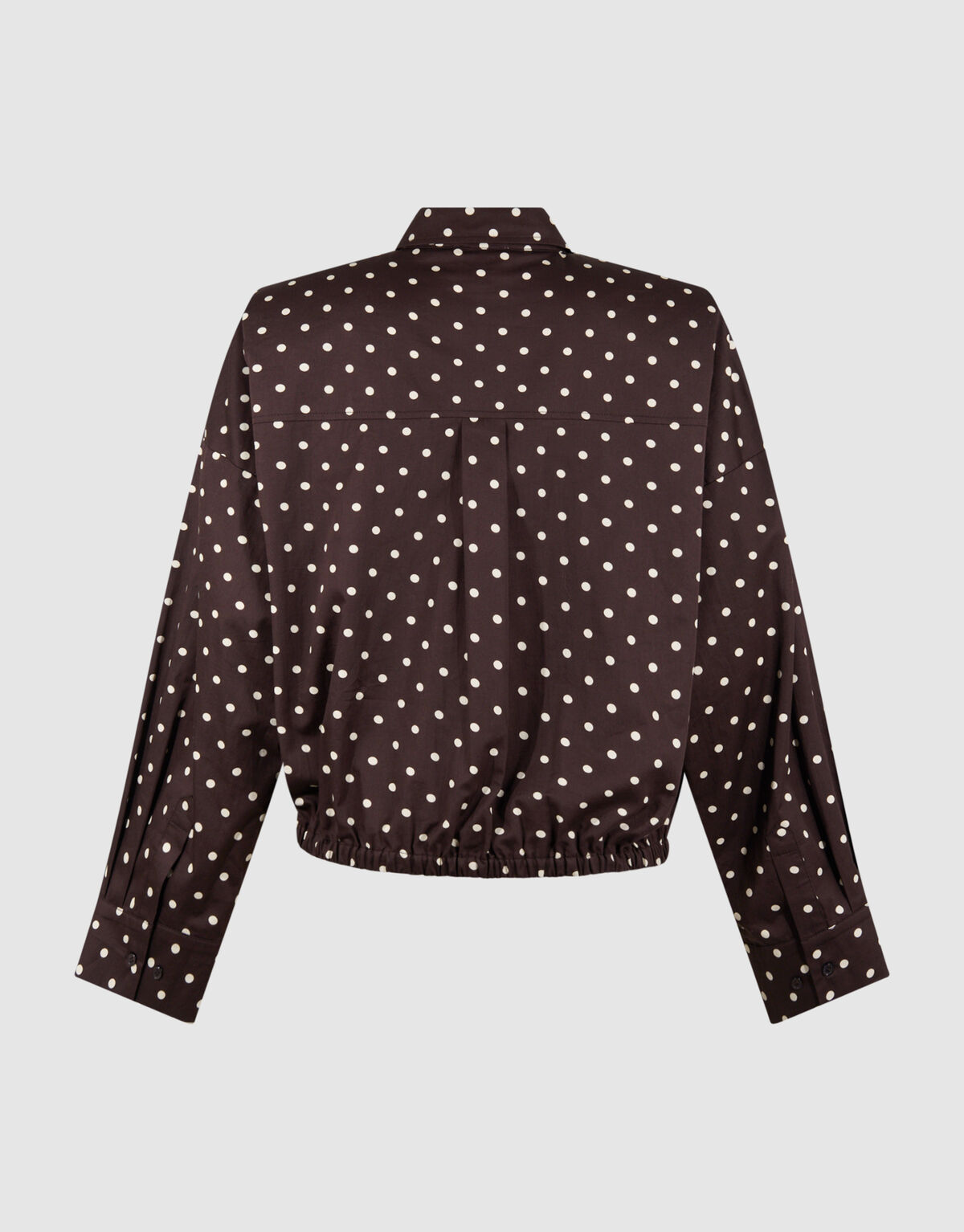 Dunkelbraune Bluse mit Polka-Dots SHOEBY WOMEN