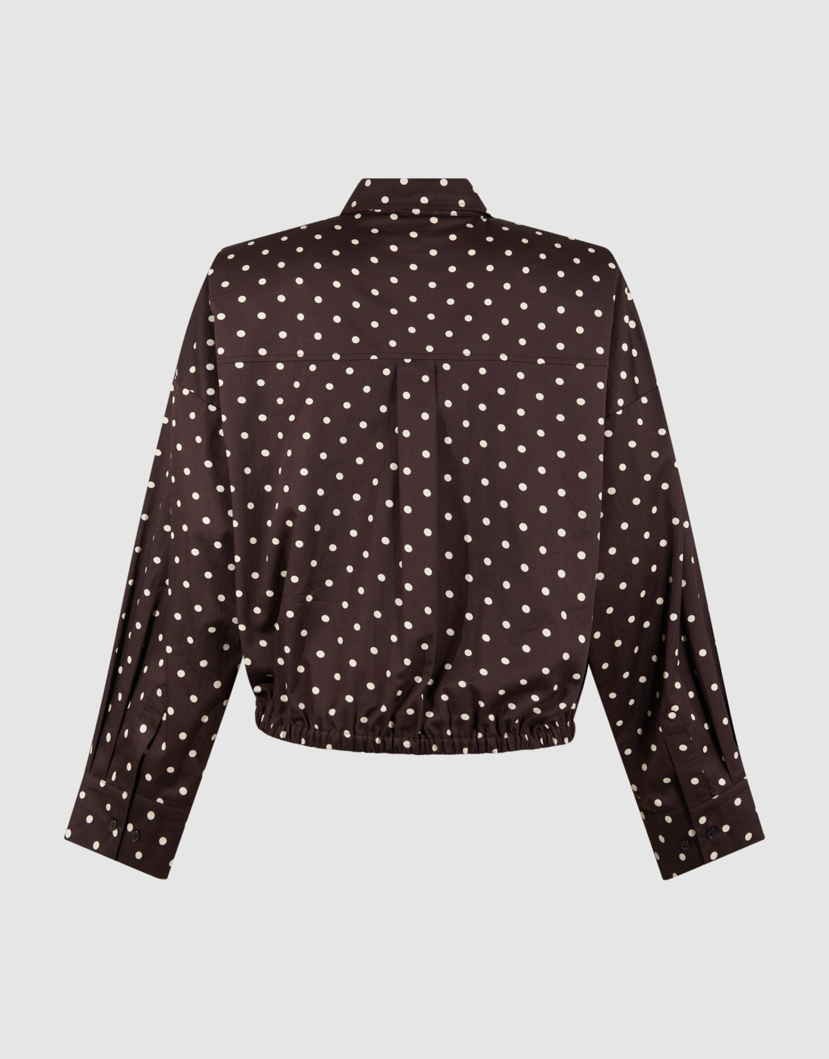 Dunkelbraune Bluse mit Polka-Dots SHOEBY WOMEN