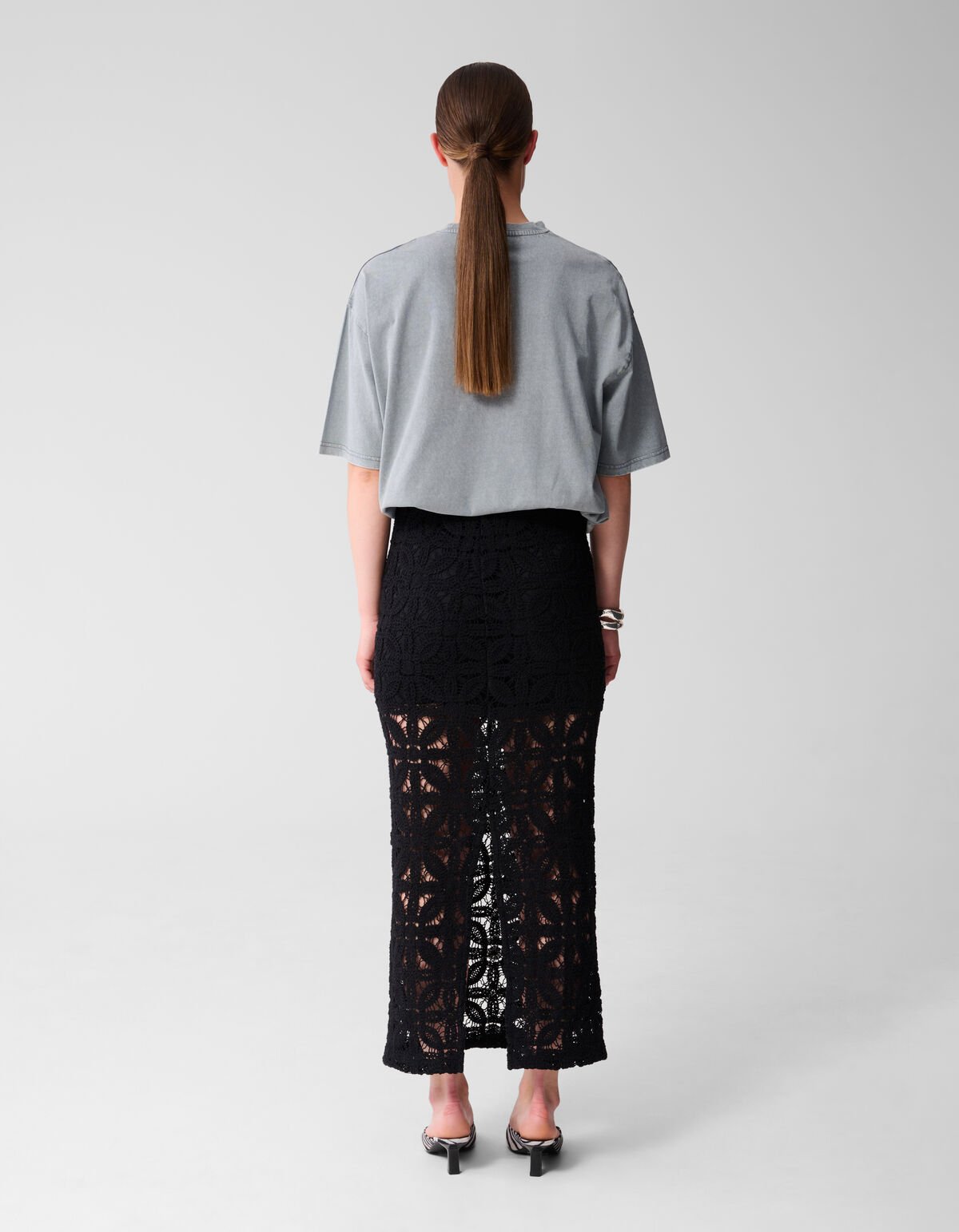 Geh&auml;kelter Maxirock Schwarz SHOEBY WOMEN