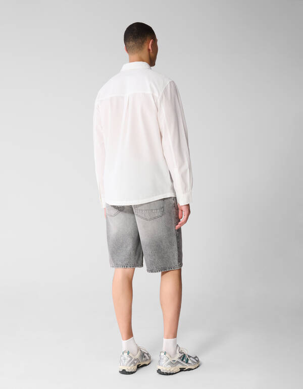 Seersucker Hemd Wei&szlig; SHOEBY MEN