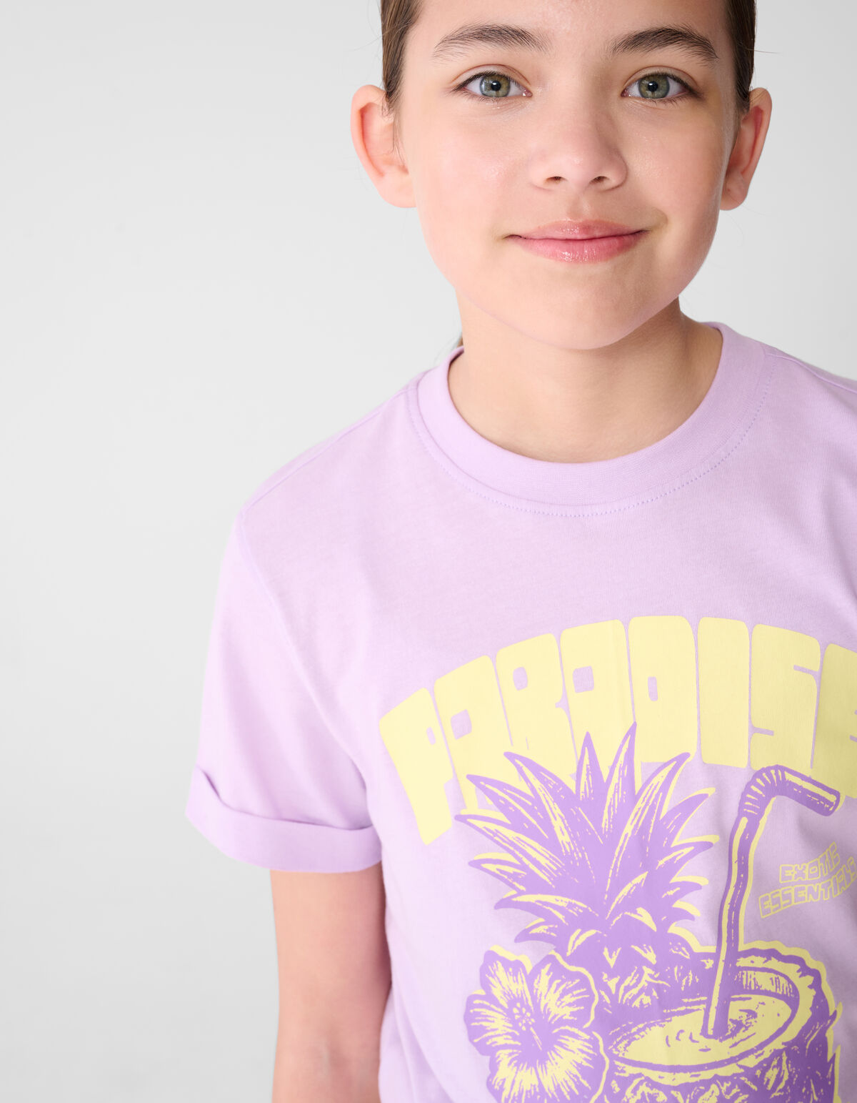 Paradise Artwork T-Shirt Helllila SHOEBY GIRLS