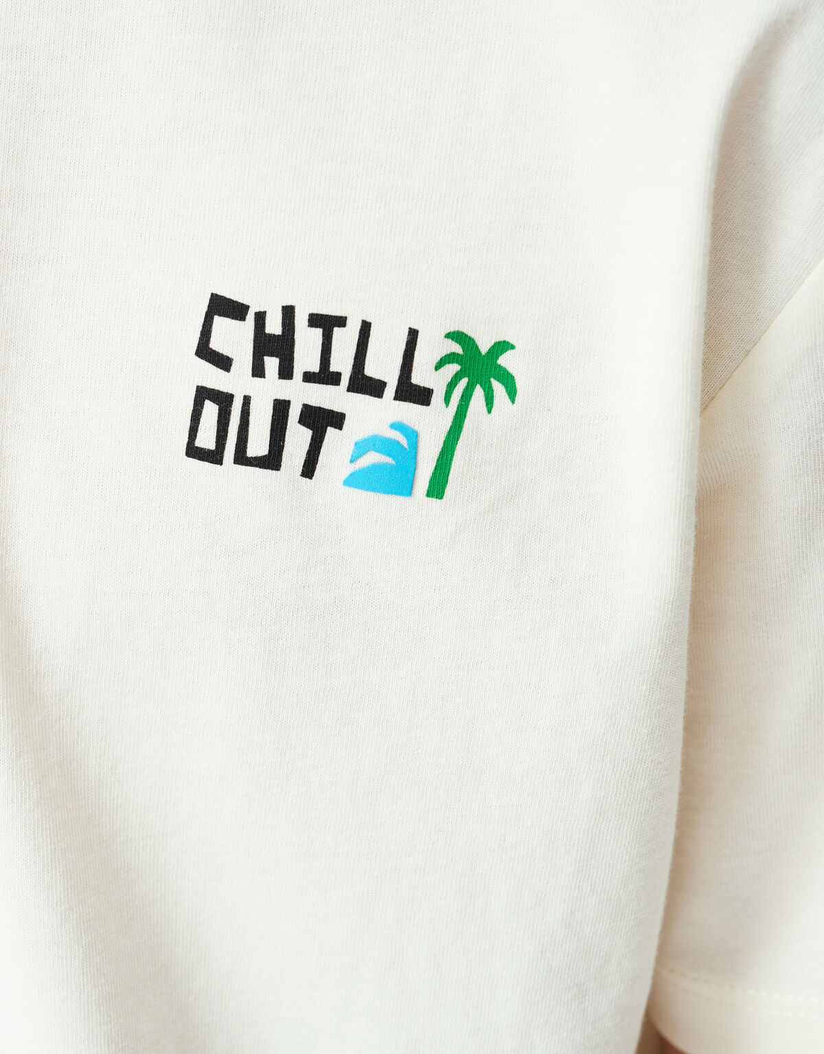 Chill Out Artwork T-shirt Off White SHOEBY BOYS