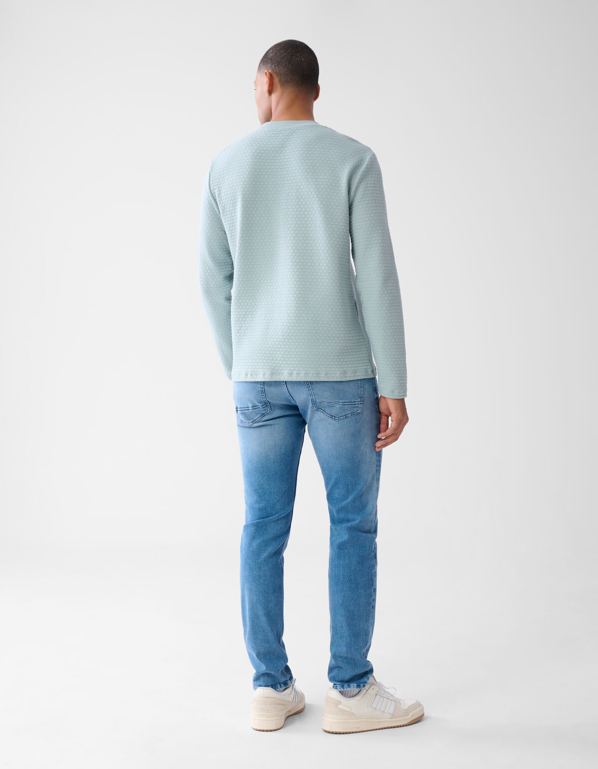 Struktur Langarmshirt Hellgrün SHOEBY MEN