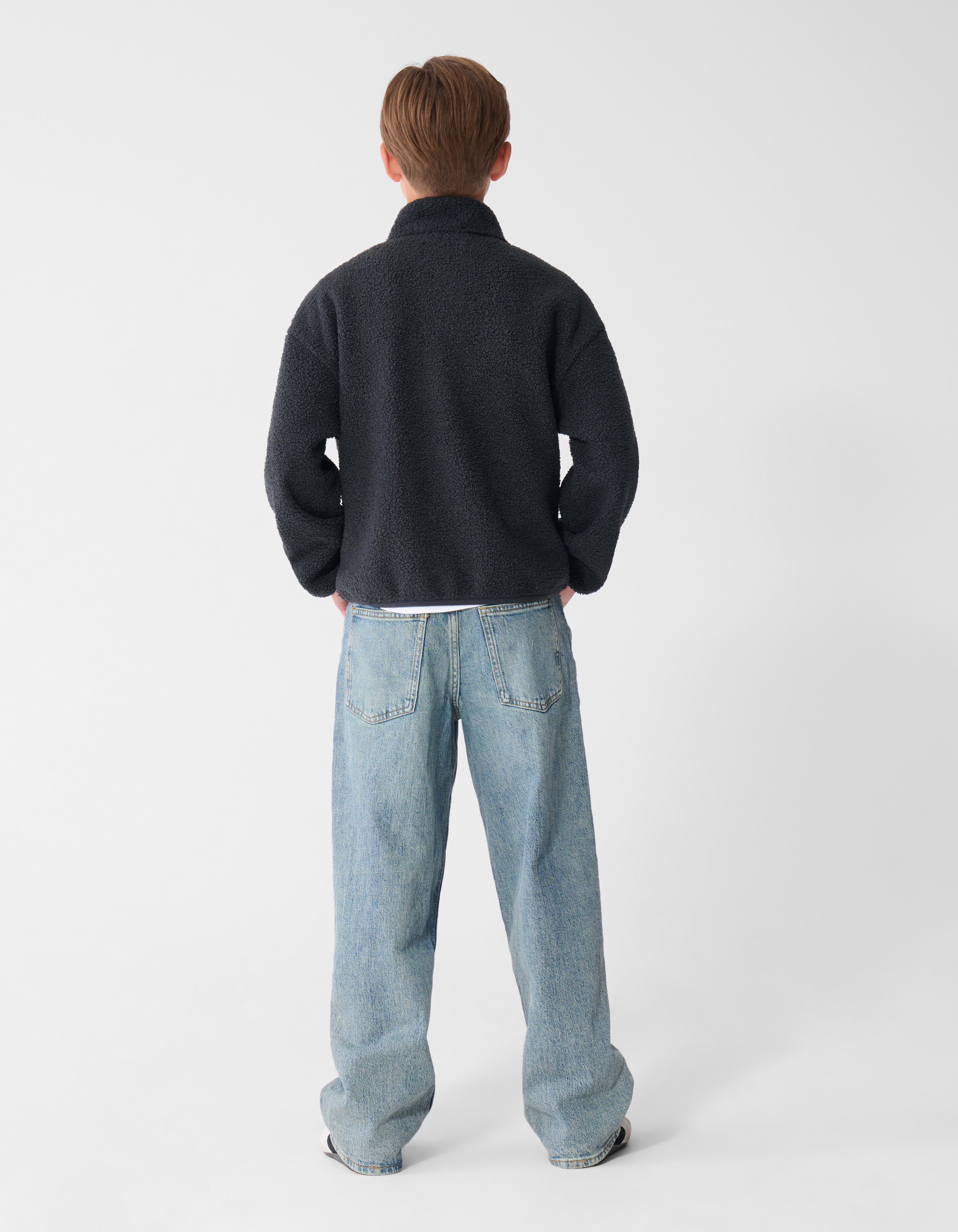 Relaxed Teddyjacke Dunkelgrau SHOEBY BOYS