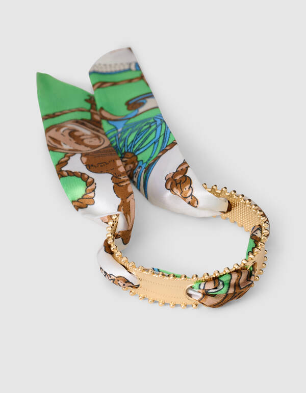 Bedrucktes Schal-Armband Braun SHOEBY ACCESSOIRES