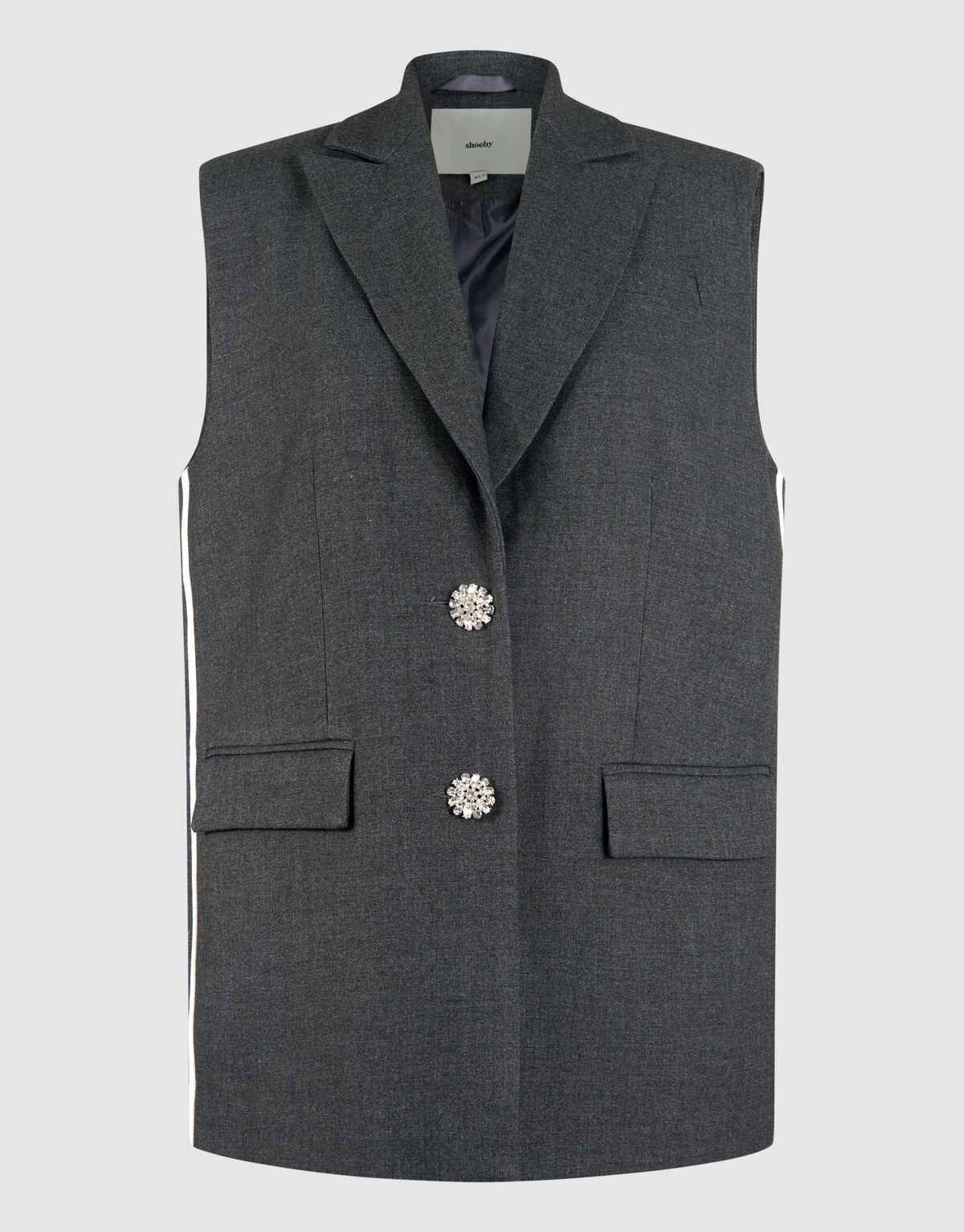 &Auml;rmelloses Sportliches Gilet Dunkelgrau SHOEBY WOMEN