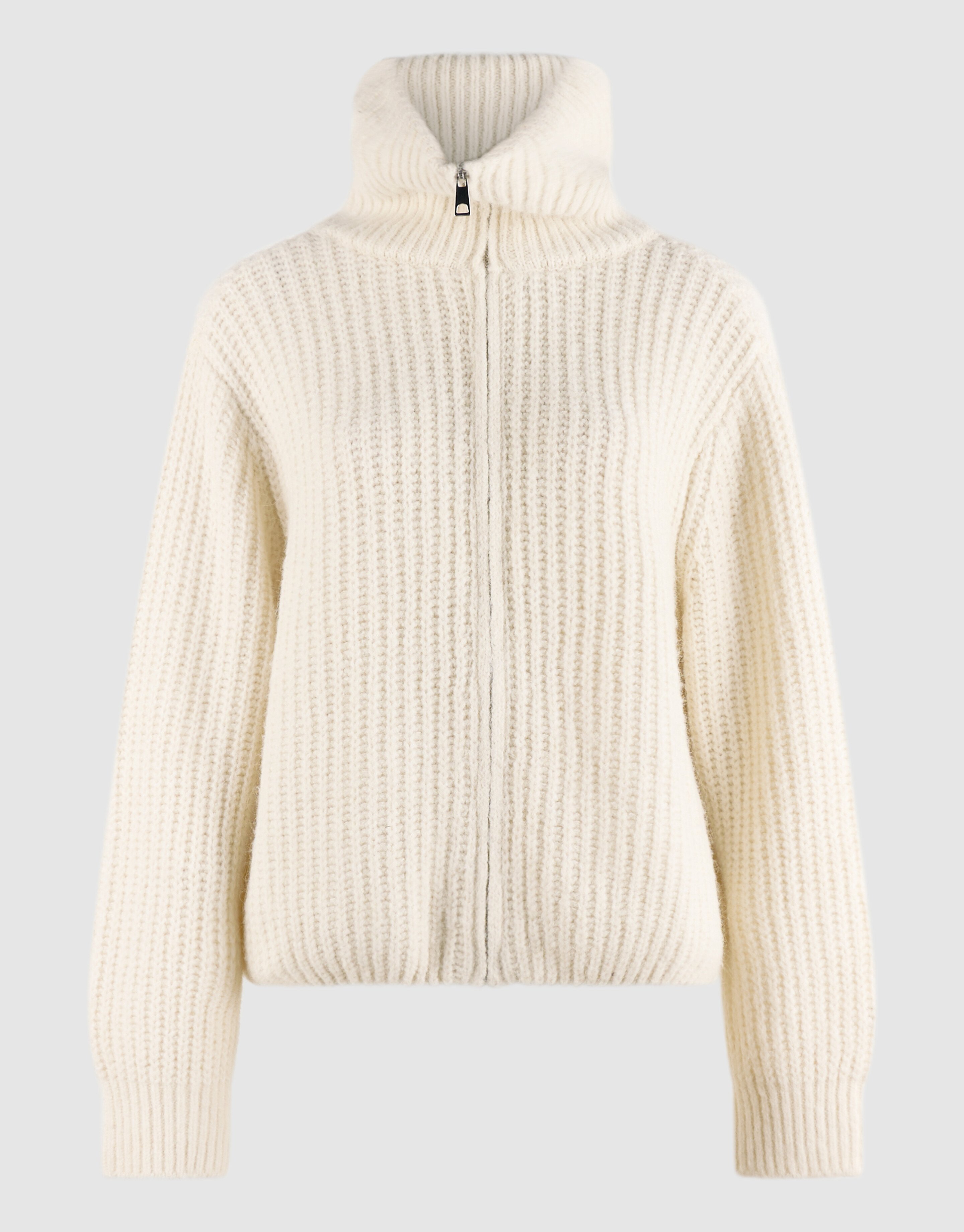 Strickweste mit Rei&szlig;verschluss Ecru SHOEBY WOMEN